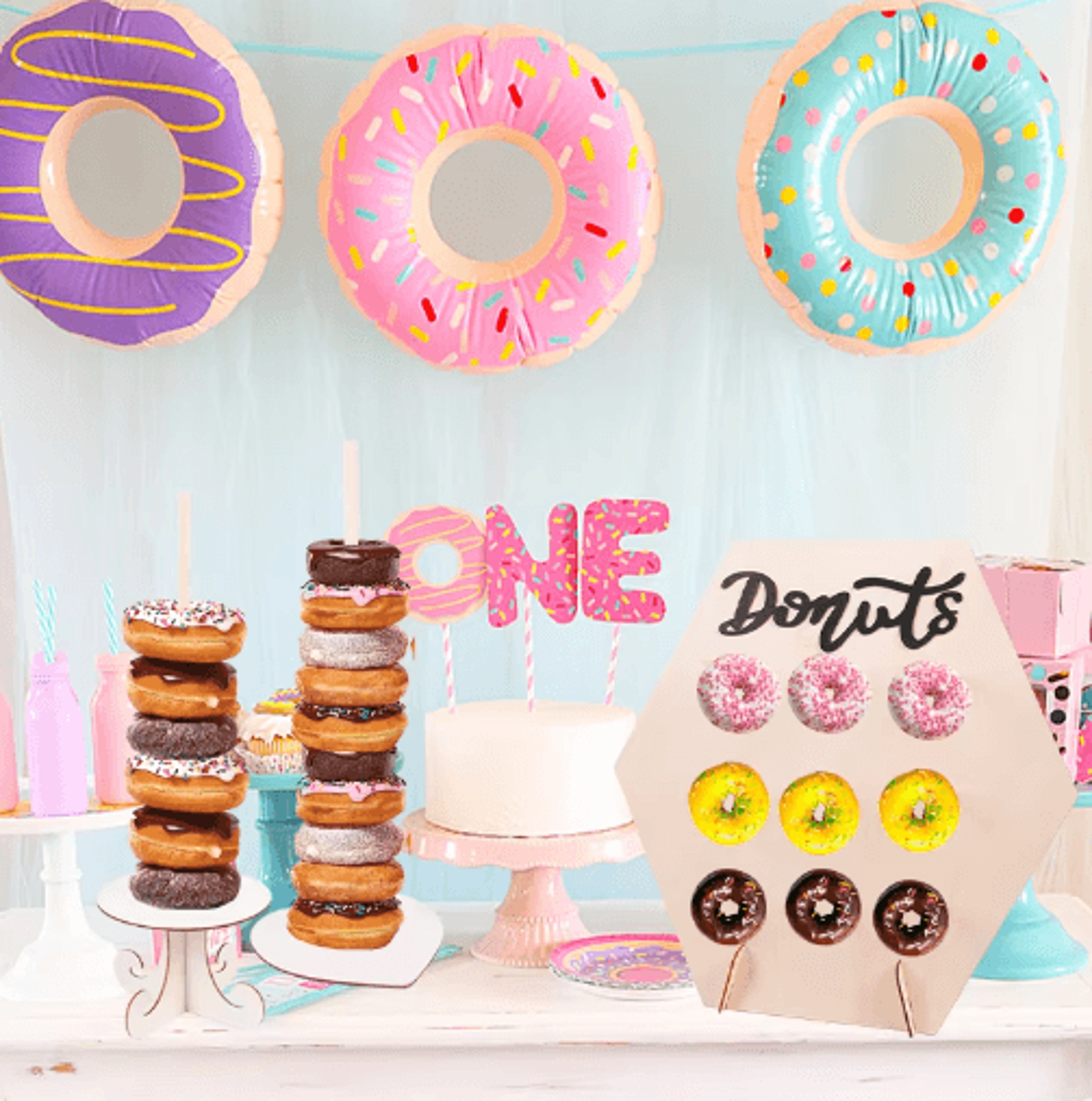 Wooden Donut Stand Dessert Display For Weddings And Parties 4