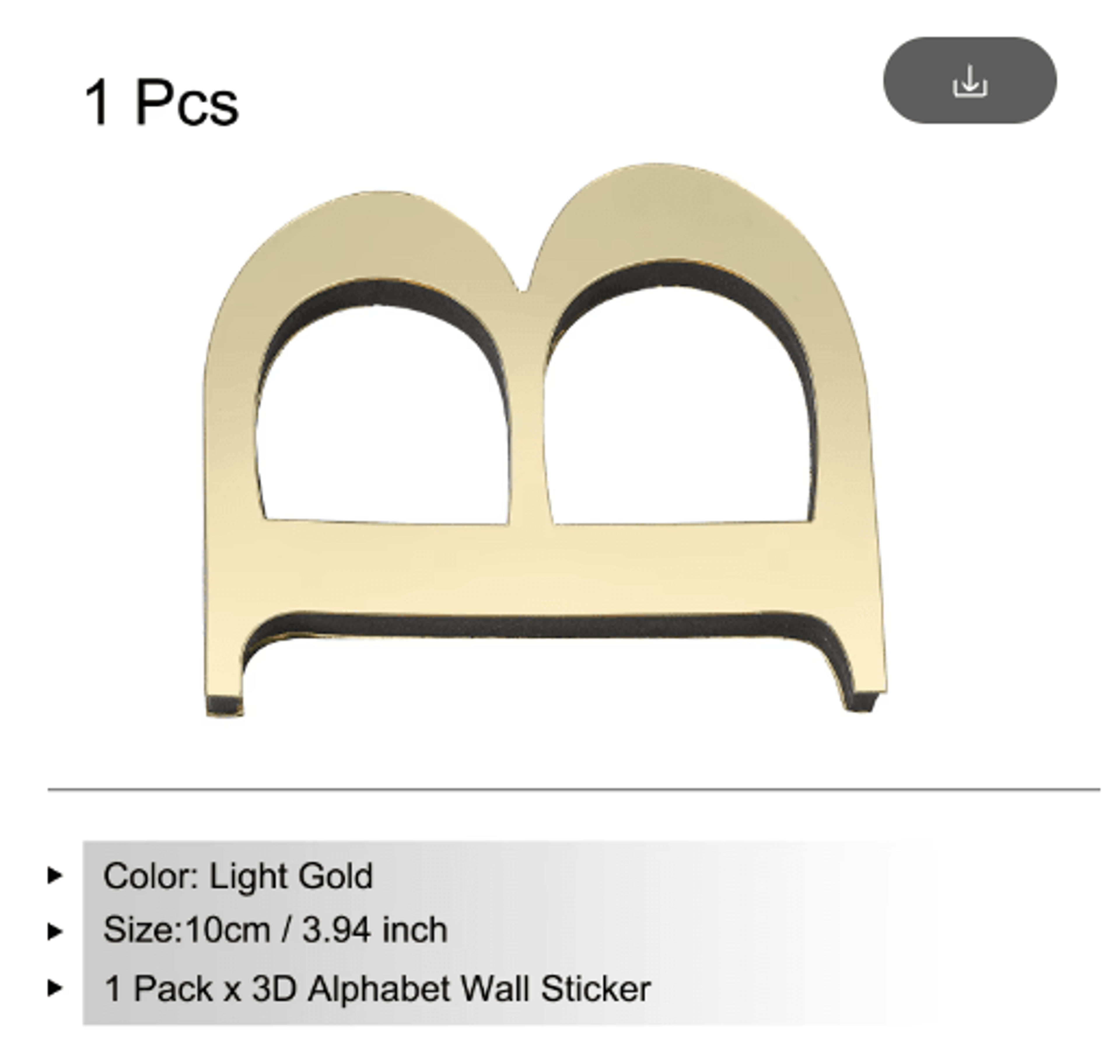 10cm 3D Acrylic Mirror Letter Wall Stickers For Personalized Decor 29