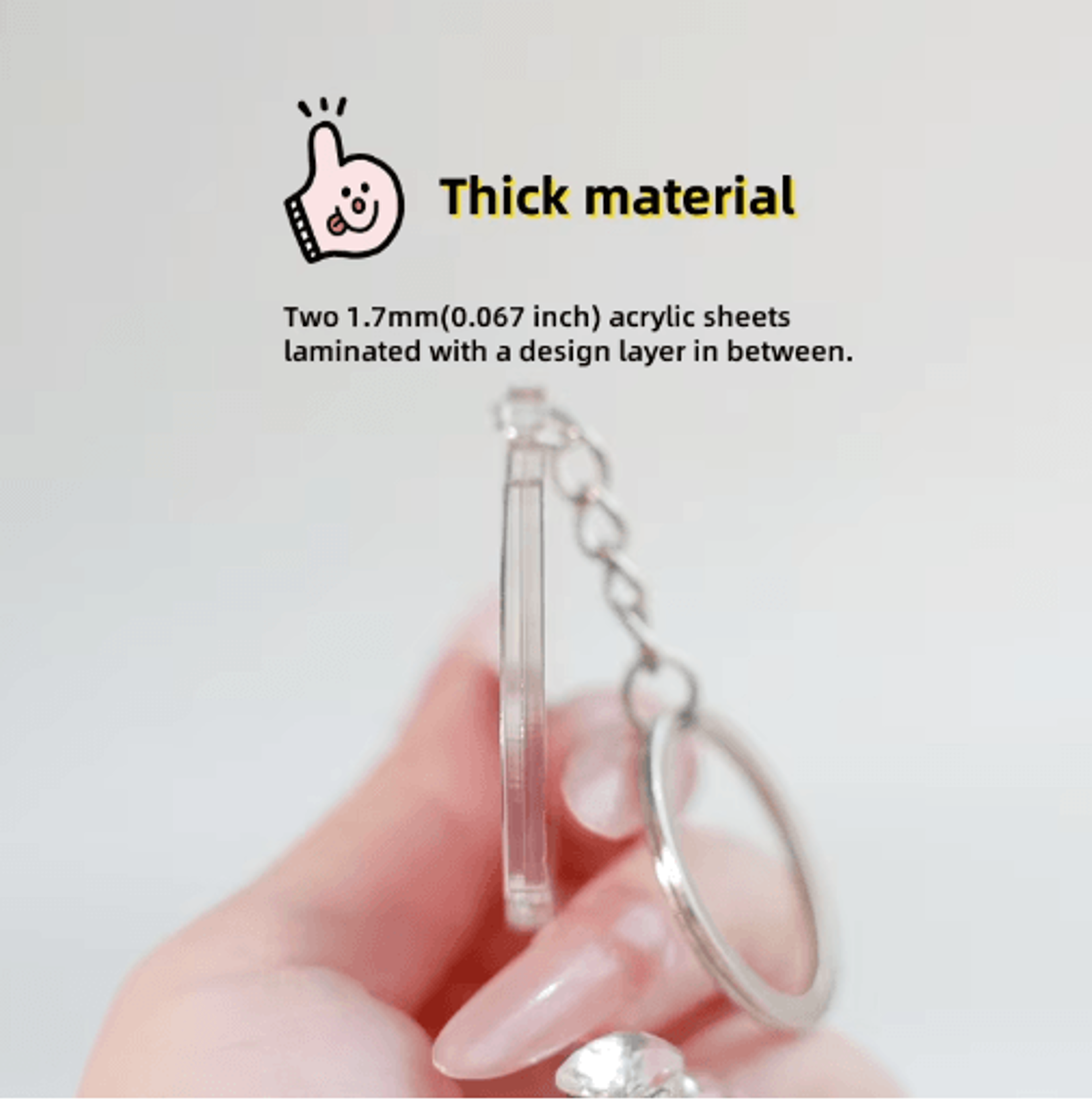 Custom 5cm Acrylic Anime Keychain For Couples And Gifts 3