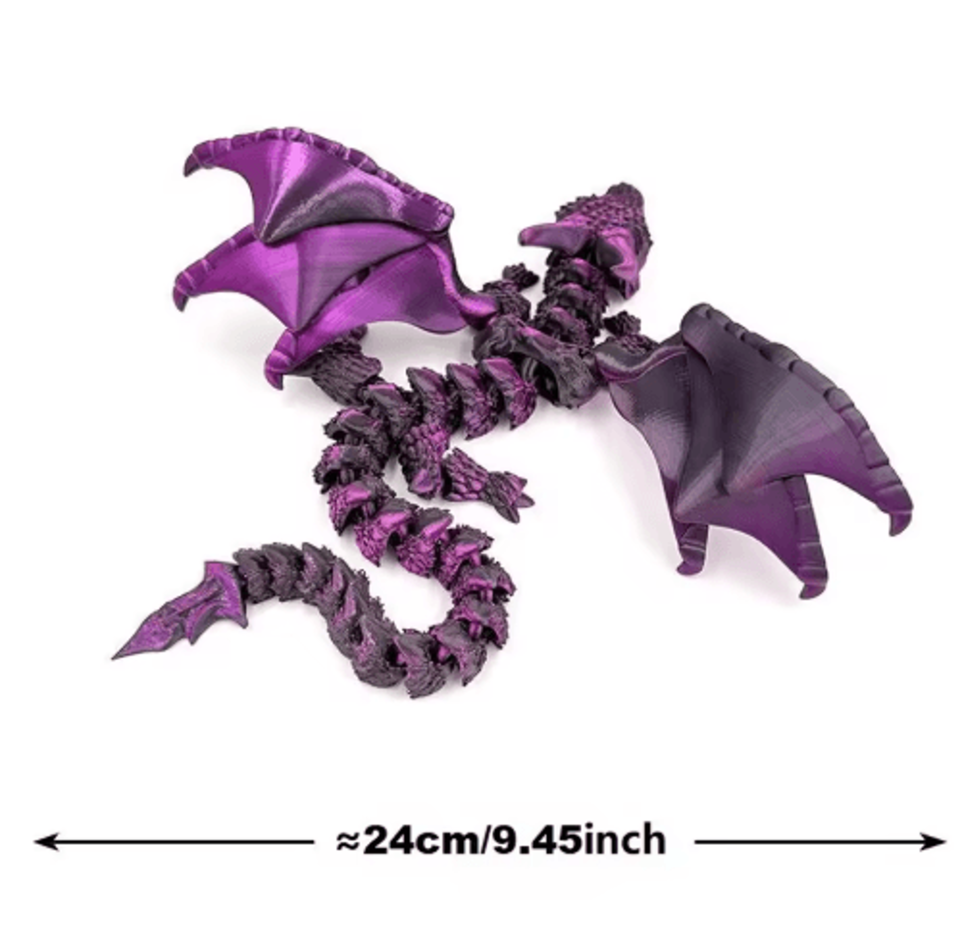 3D Printed Winged Carriage Dragon Figurine Tabletop Decor 9