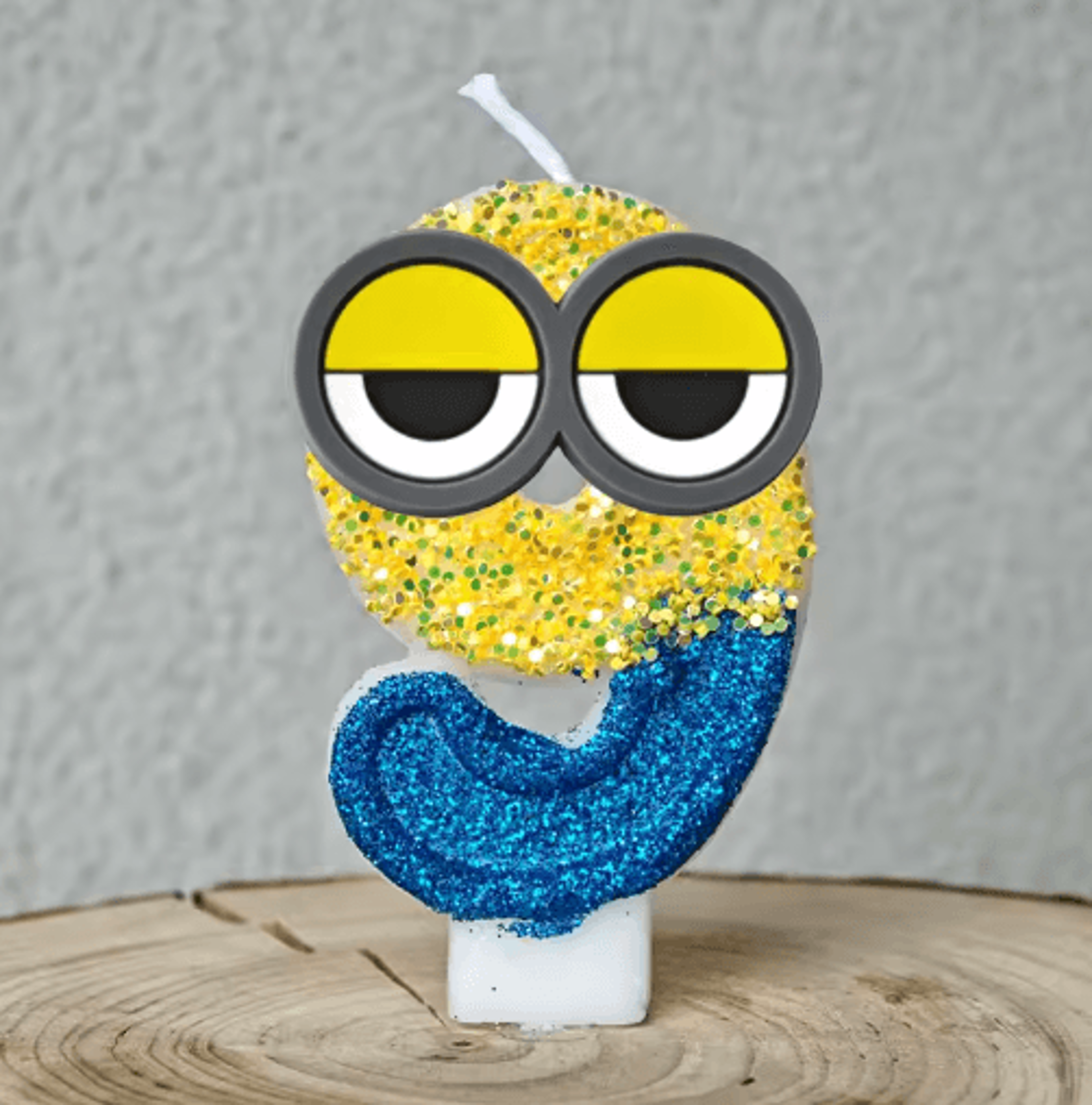Cute Yellow Banana Man Number Birthday Candle 09 12