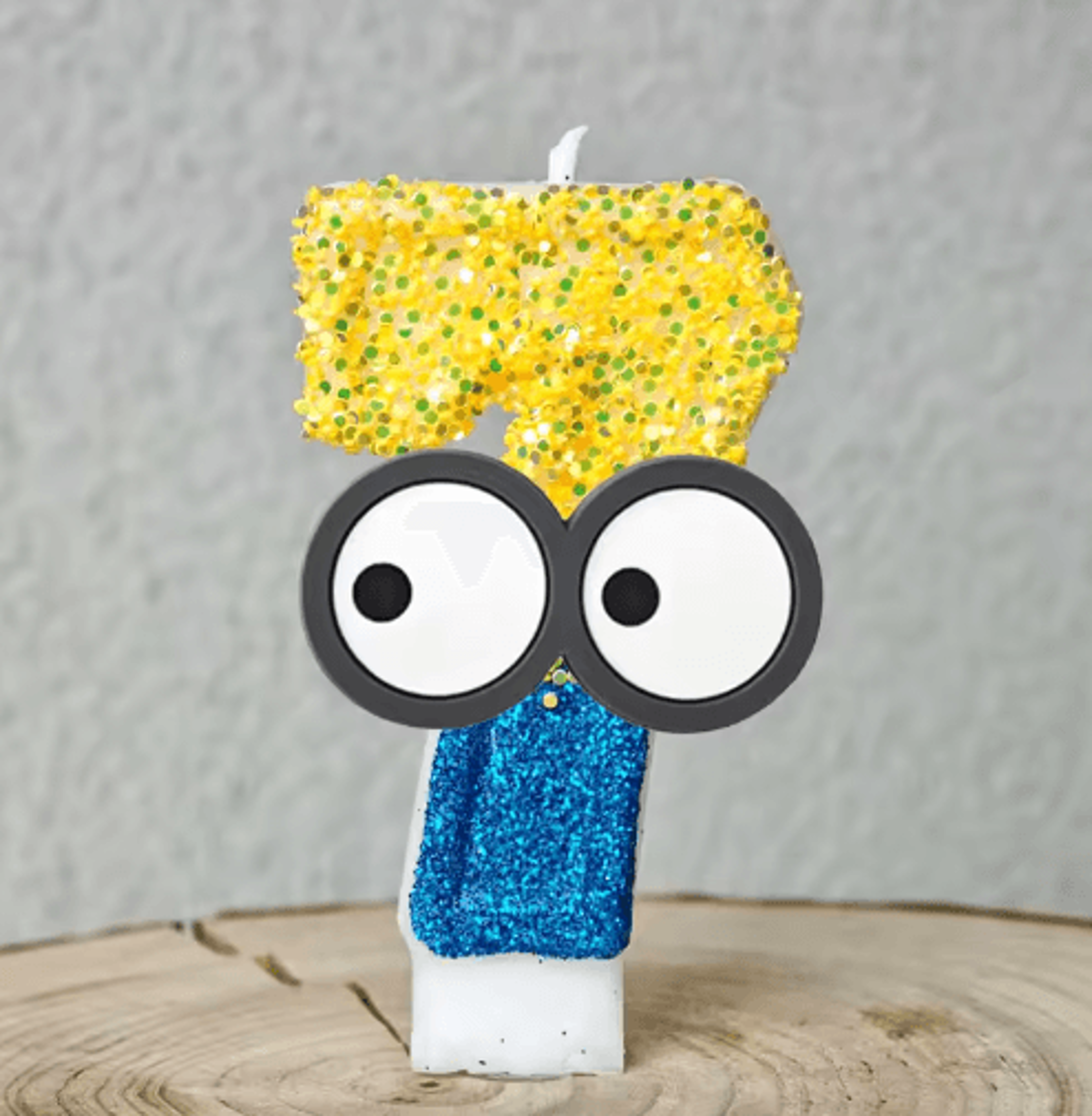 Cute Yellow Banana Man Number Birthday Candle 09 14