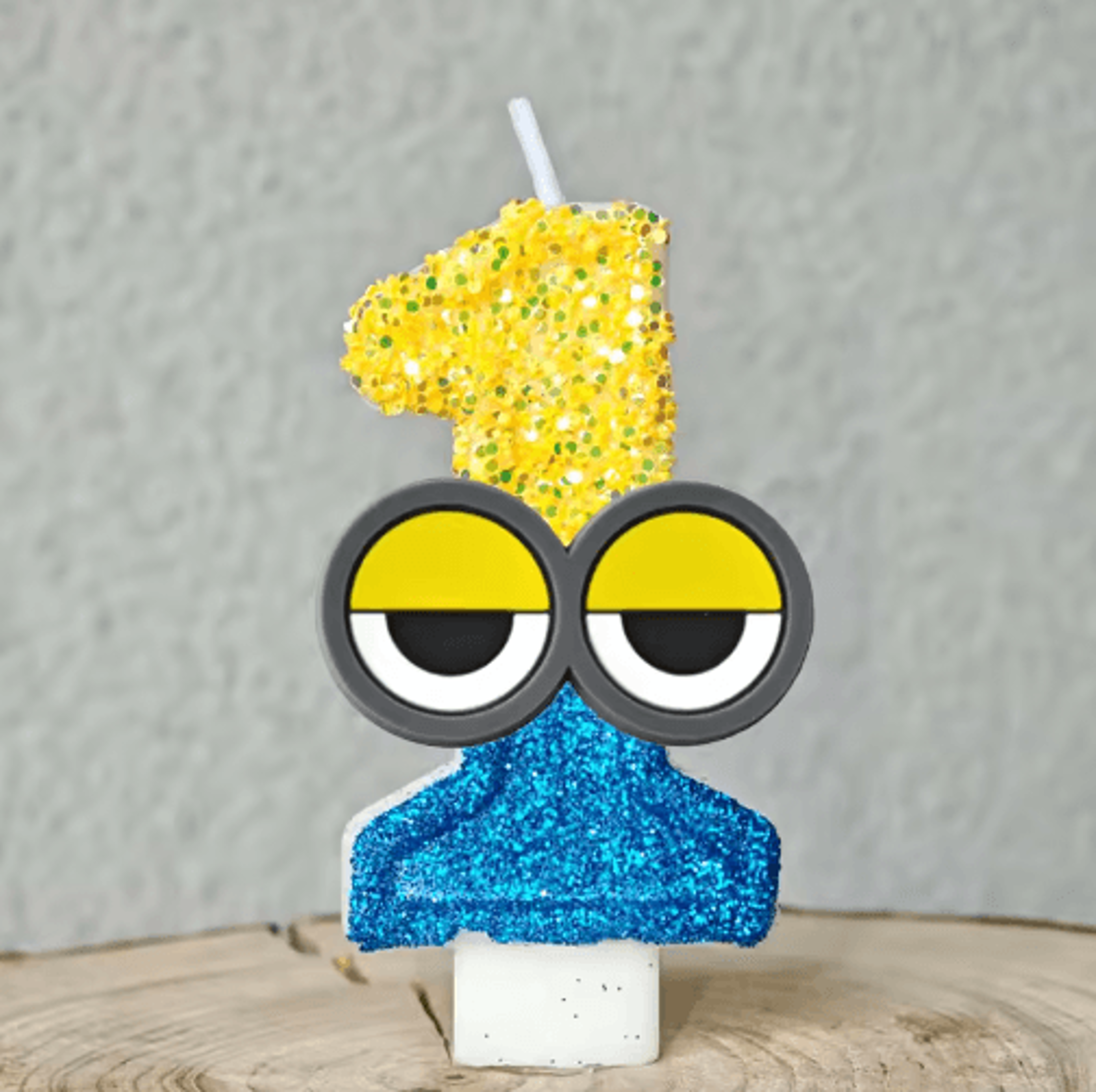 Cute Yellow Banana Man Number Birthday Candle 09 16