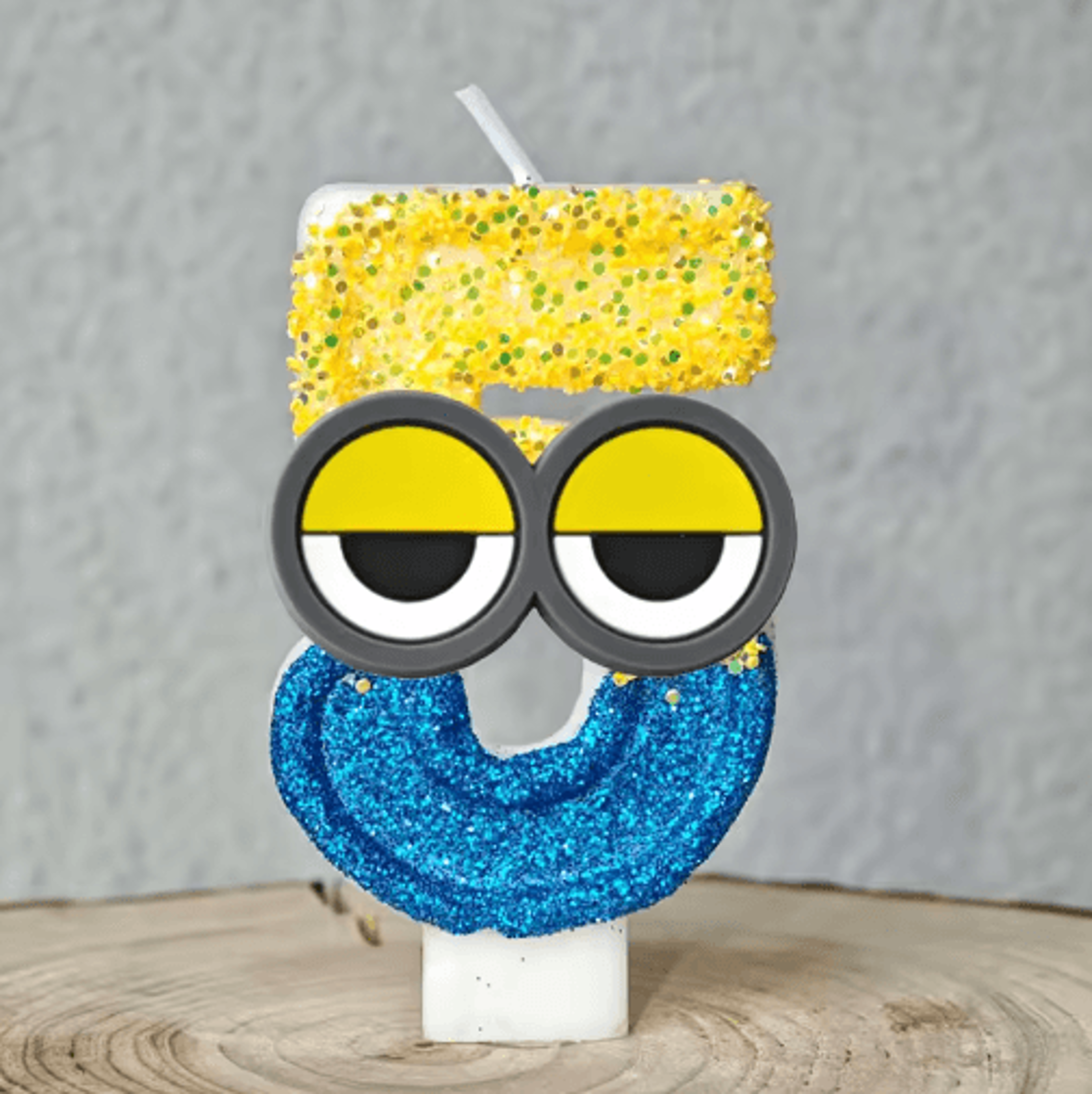 Cute Yellow Banana Man Number Birthday Candle 09 24
