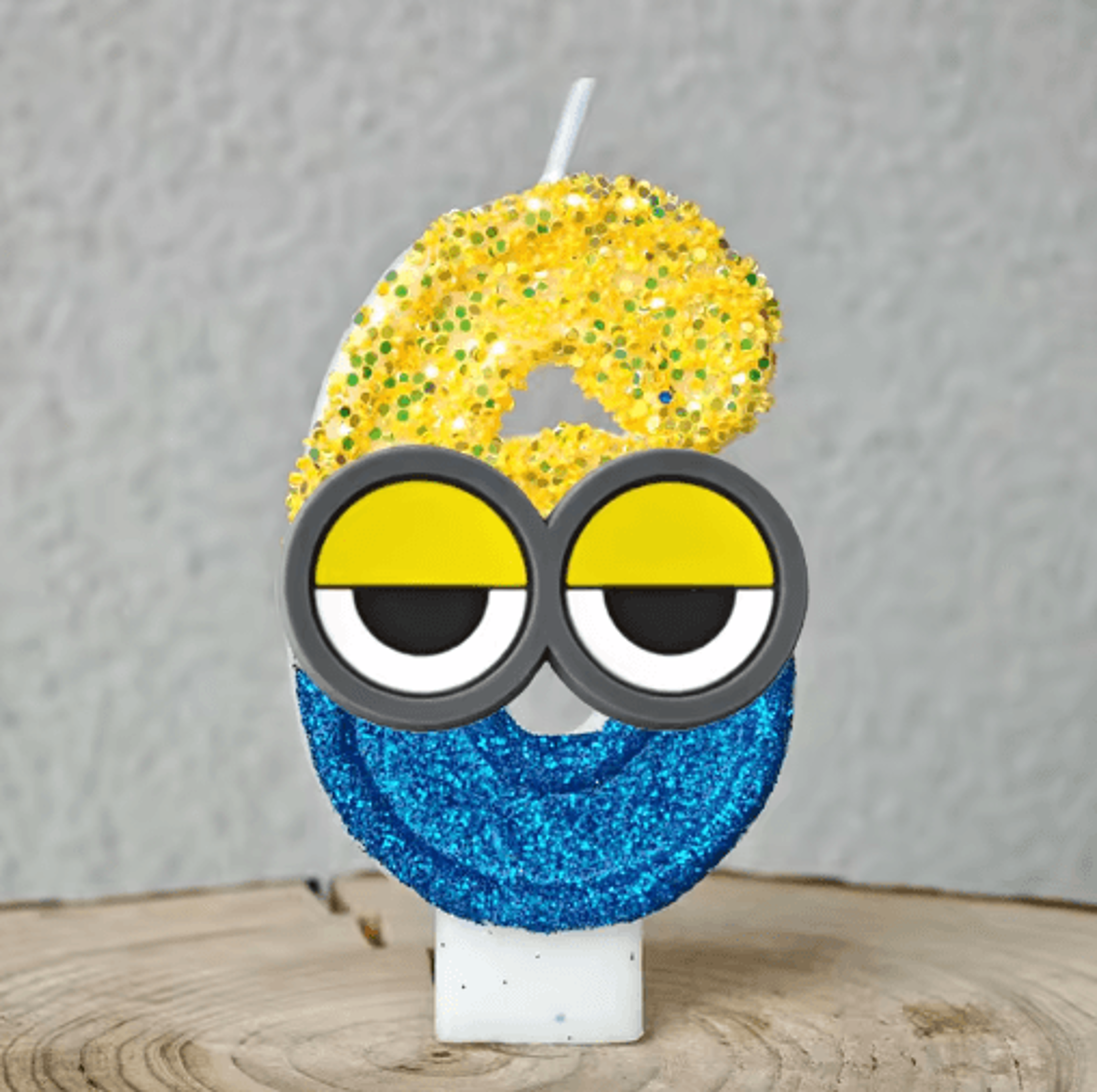 Cute Yellow Banana Man Number Birthday Candle 09 26