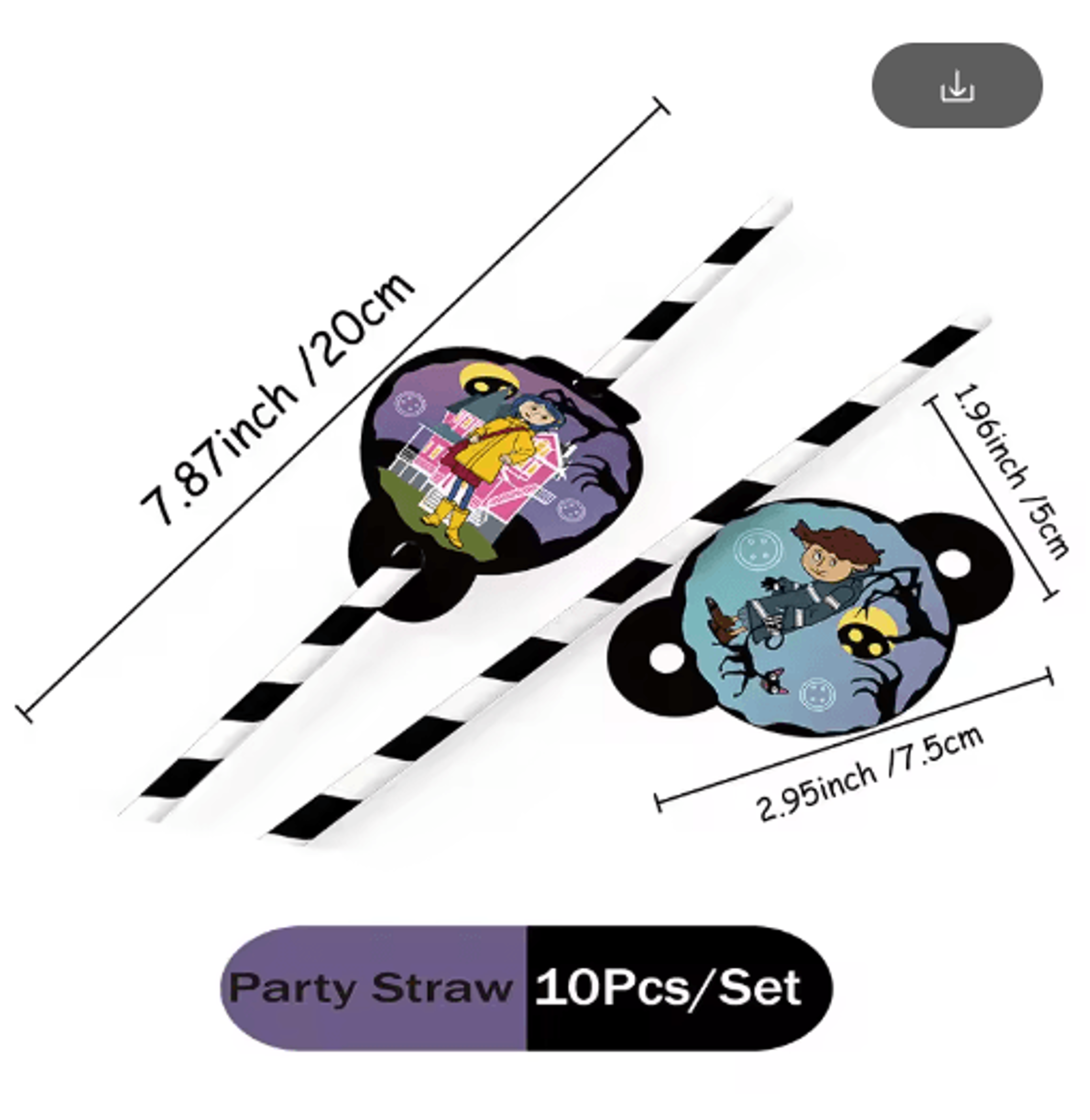CoralineInspired Cartoon Party Supplies For Kids Birthday Decor 4