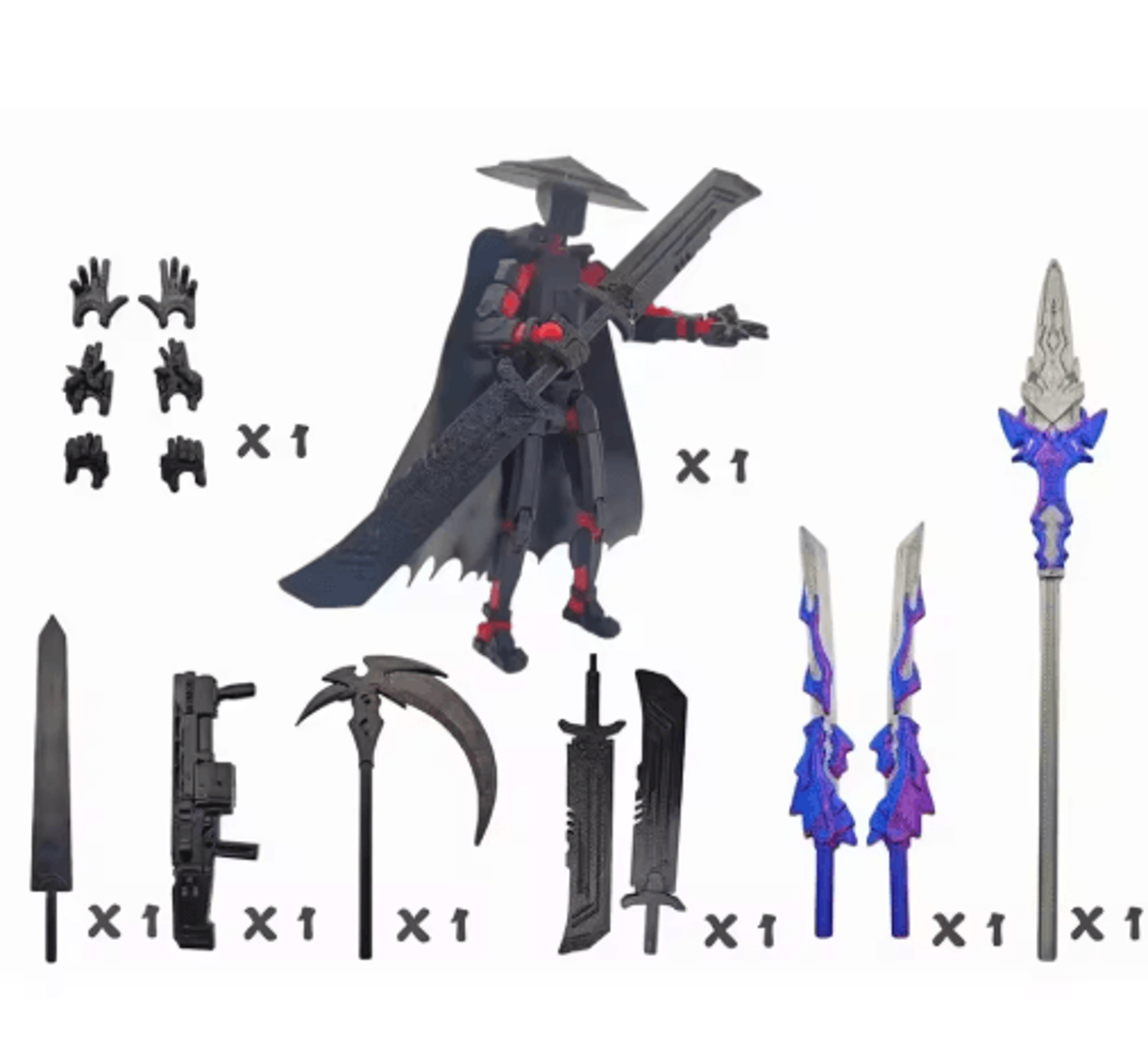 T13 Death Swordsman MultiJointed Action Figure 1