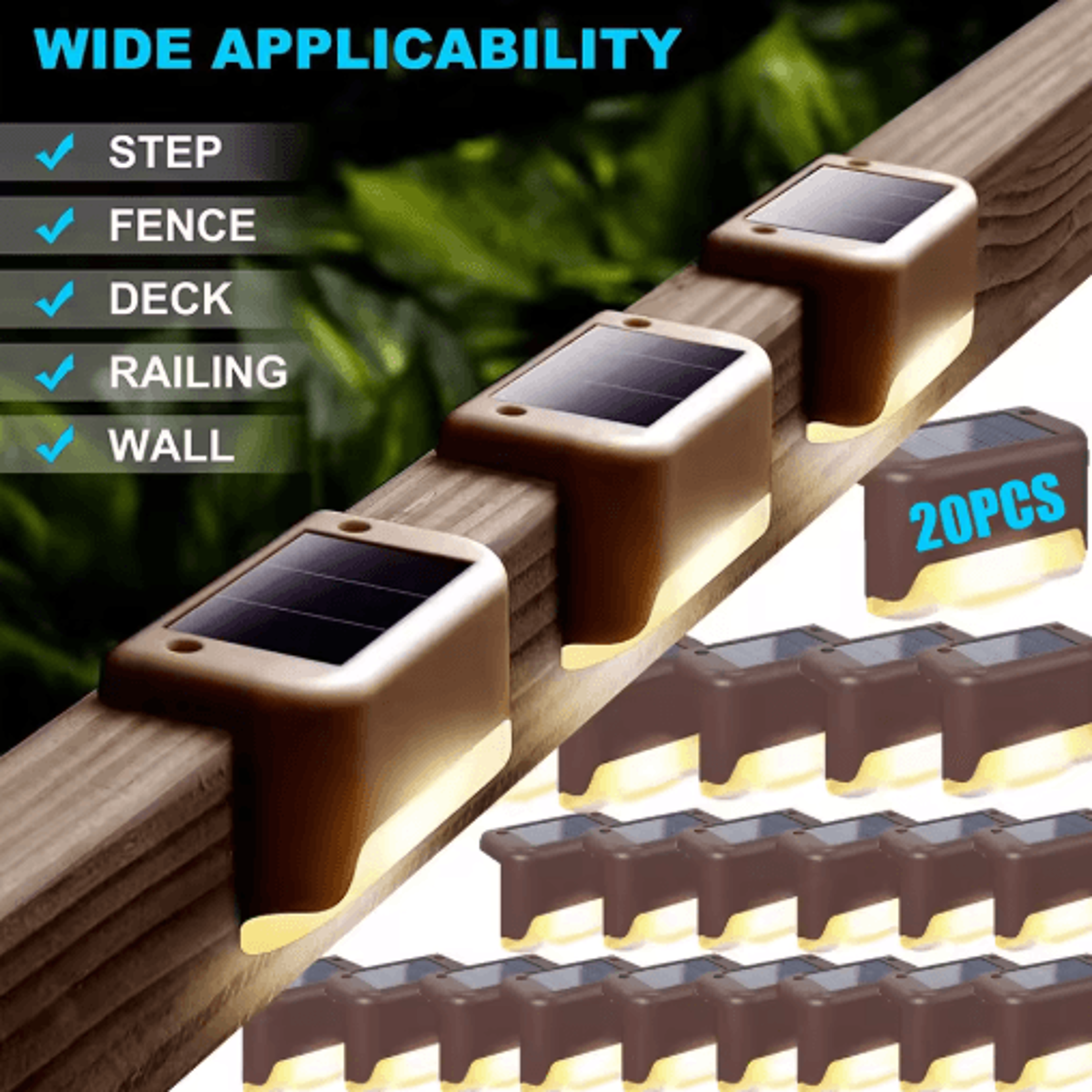 120PCS Solar Deck Lights For Stairs Fences And Pathways 0