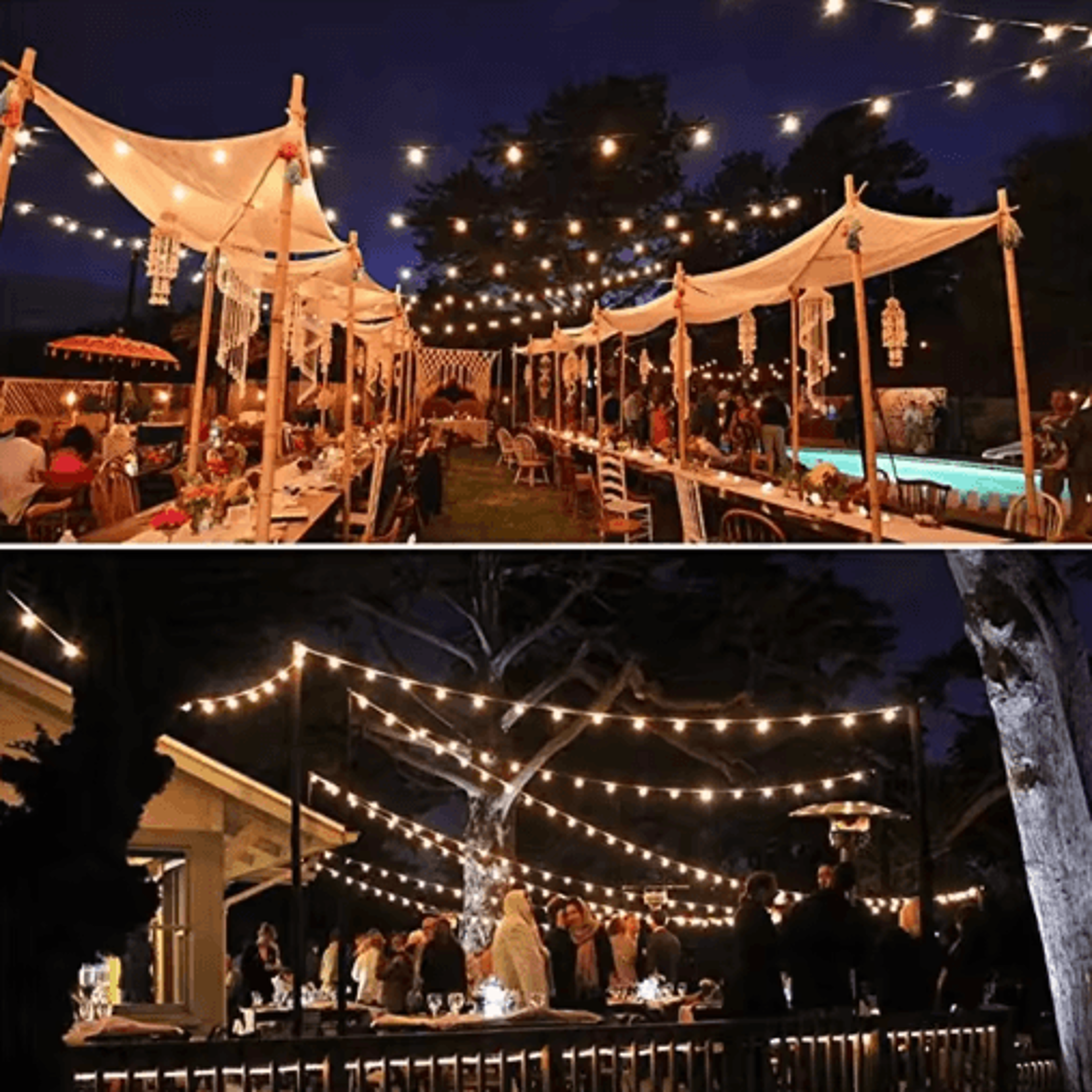 10M Solar LED Crystal Ball String Lights For Outdoor Decor 5