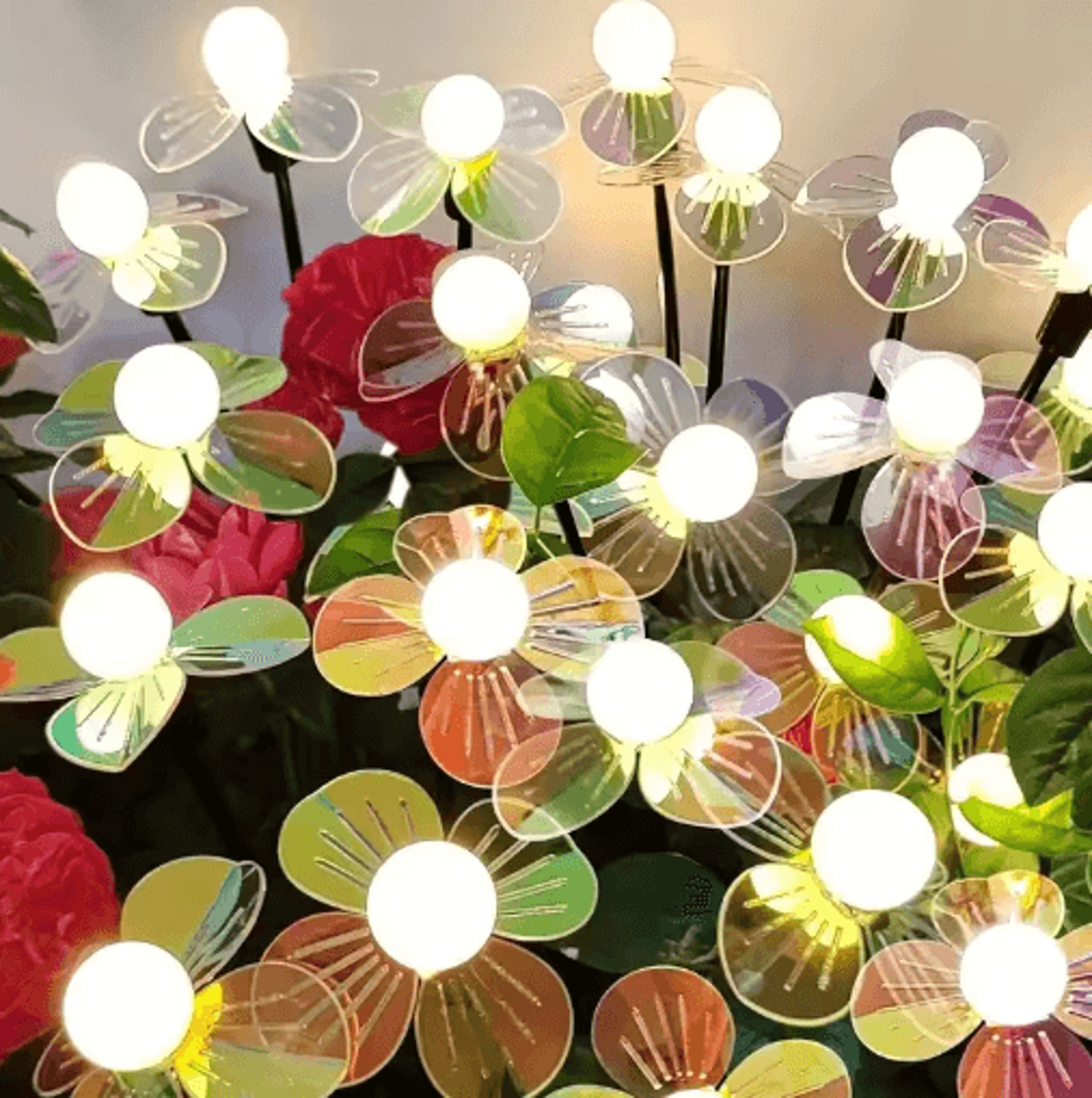 Solar Firefly Flower LED Garden Light With 2 Lighting Modes 6