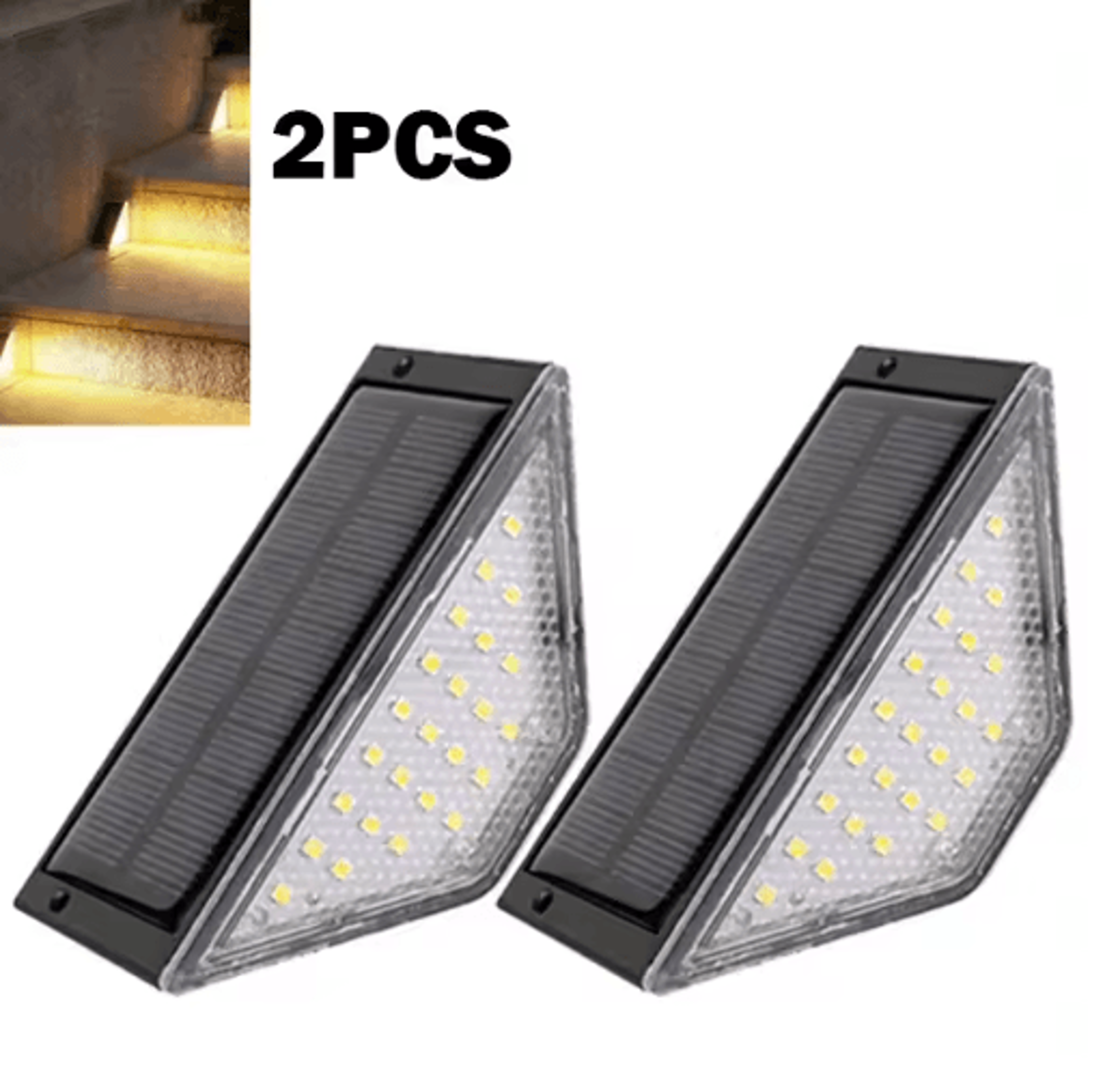 Solar Stair Lights IP67 Waterproof Outdoor Step Lighting 2