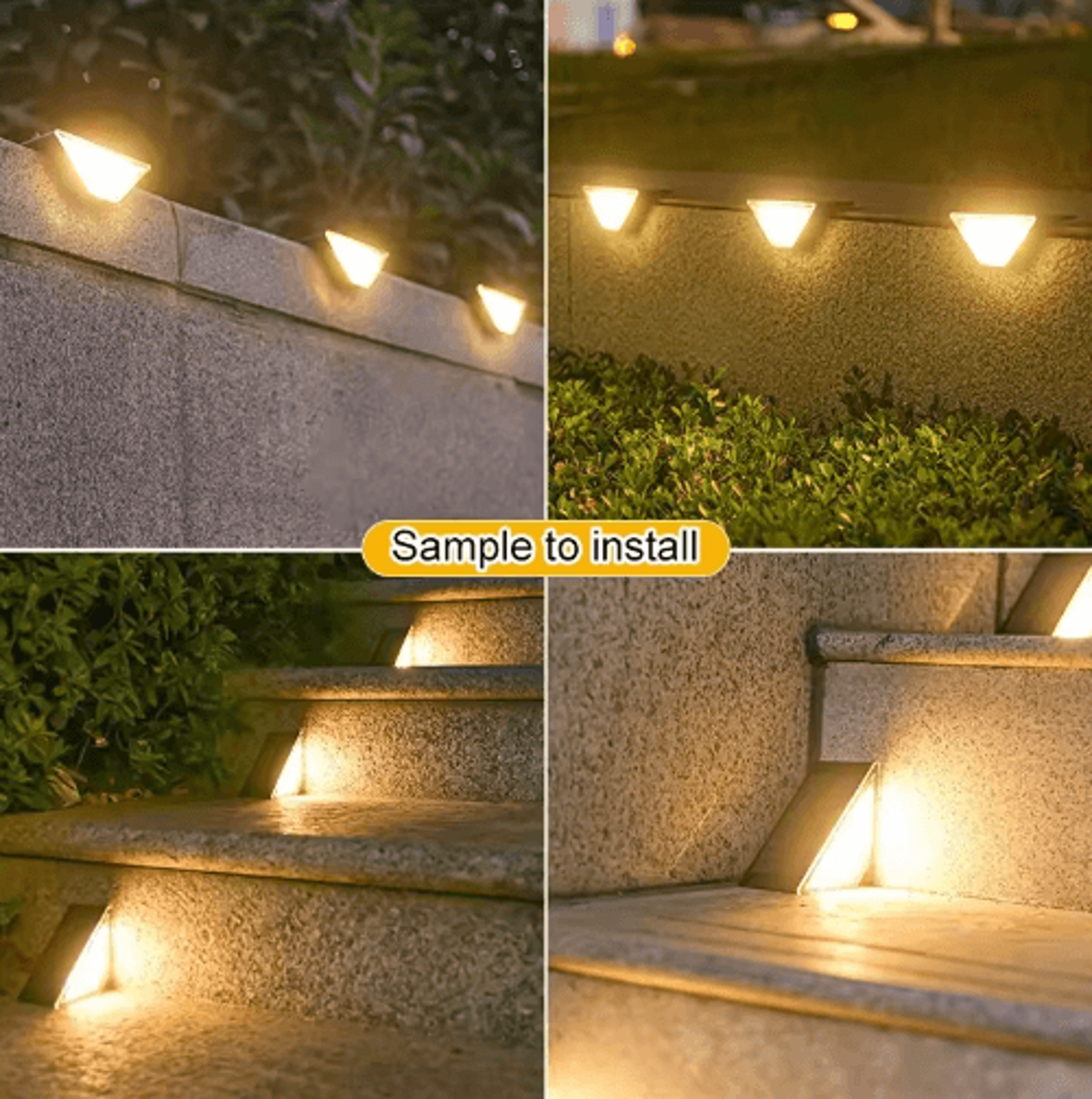 Solar Stair Lights IP67 Waterproof Outdoor Step Lighting 10