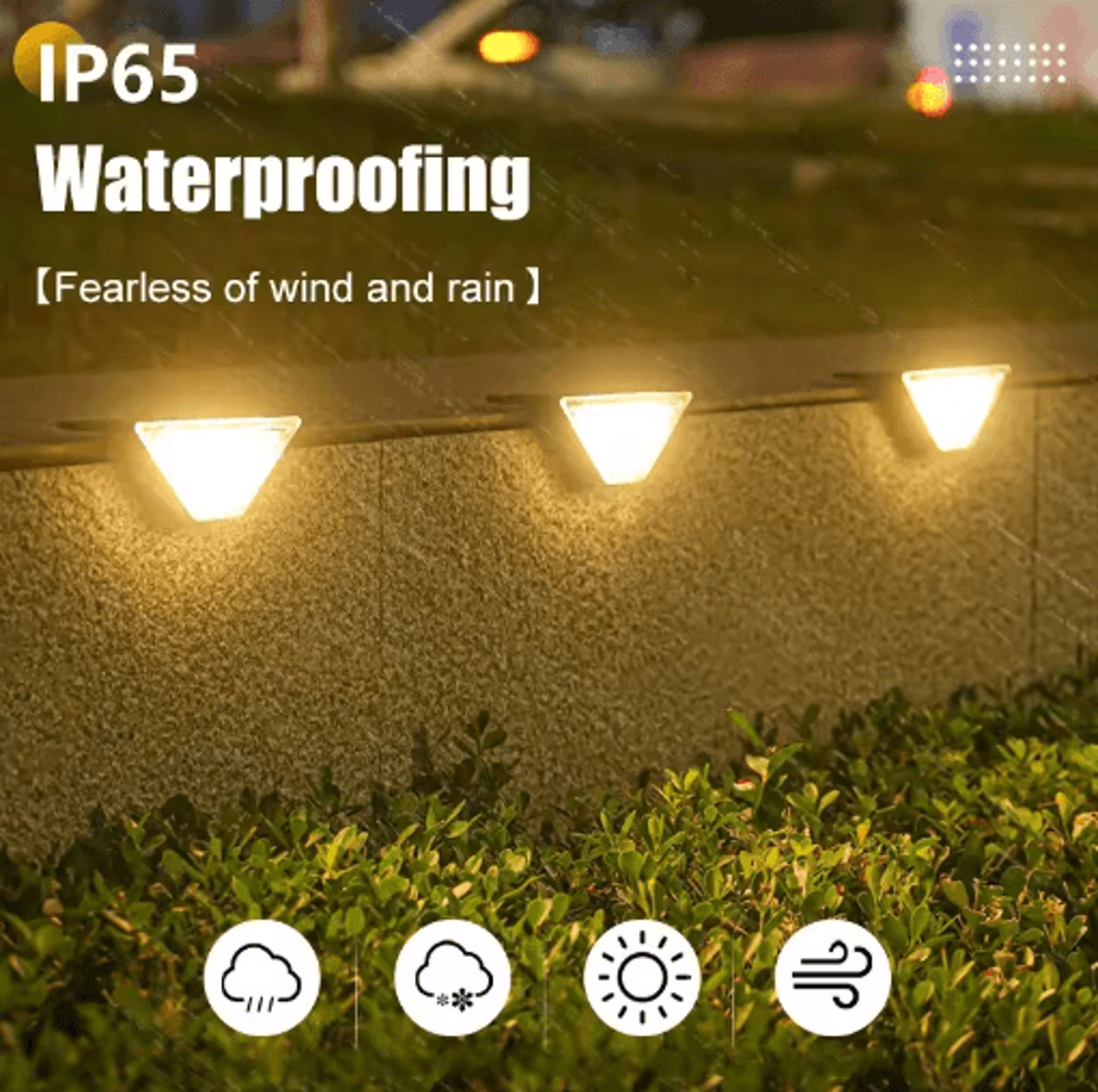 Solar Stair Lights IP67 Waterproof Outdoor Step Lighting 6