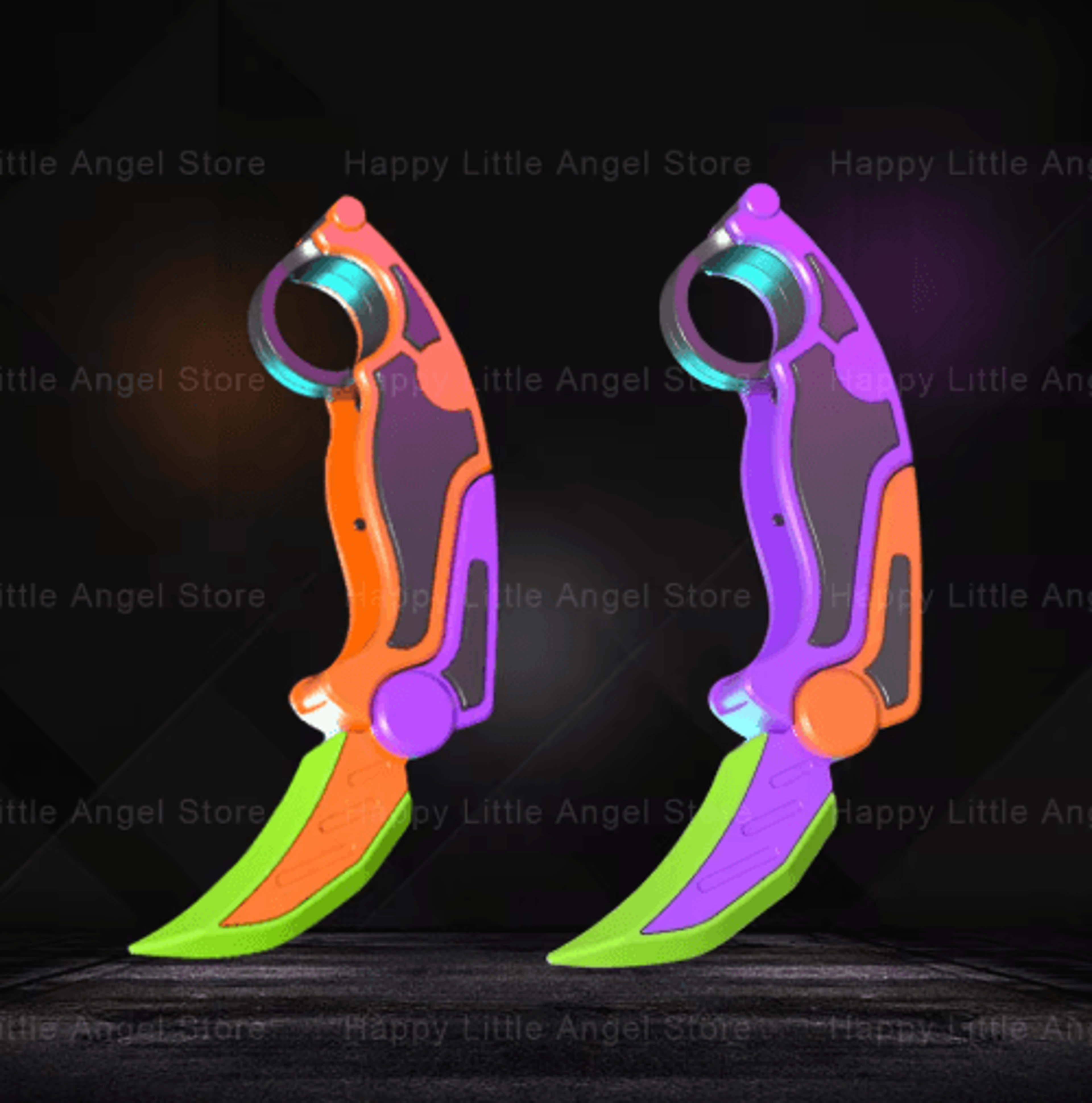 3D Printed Carrot ButterflyStyle Fidget Toy 18