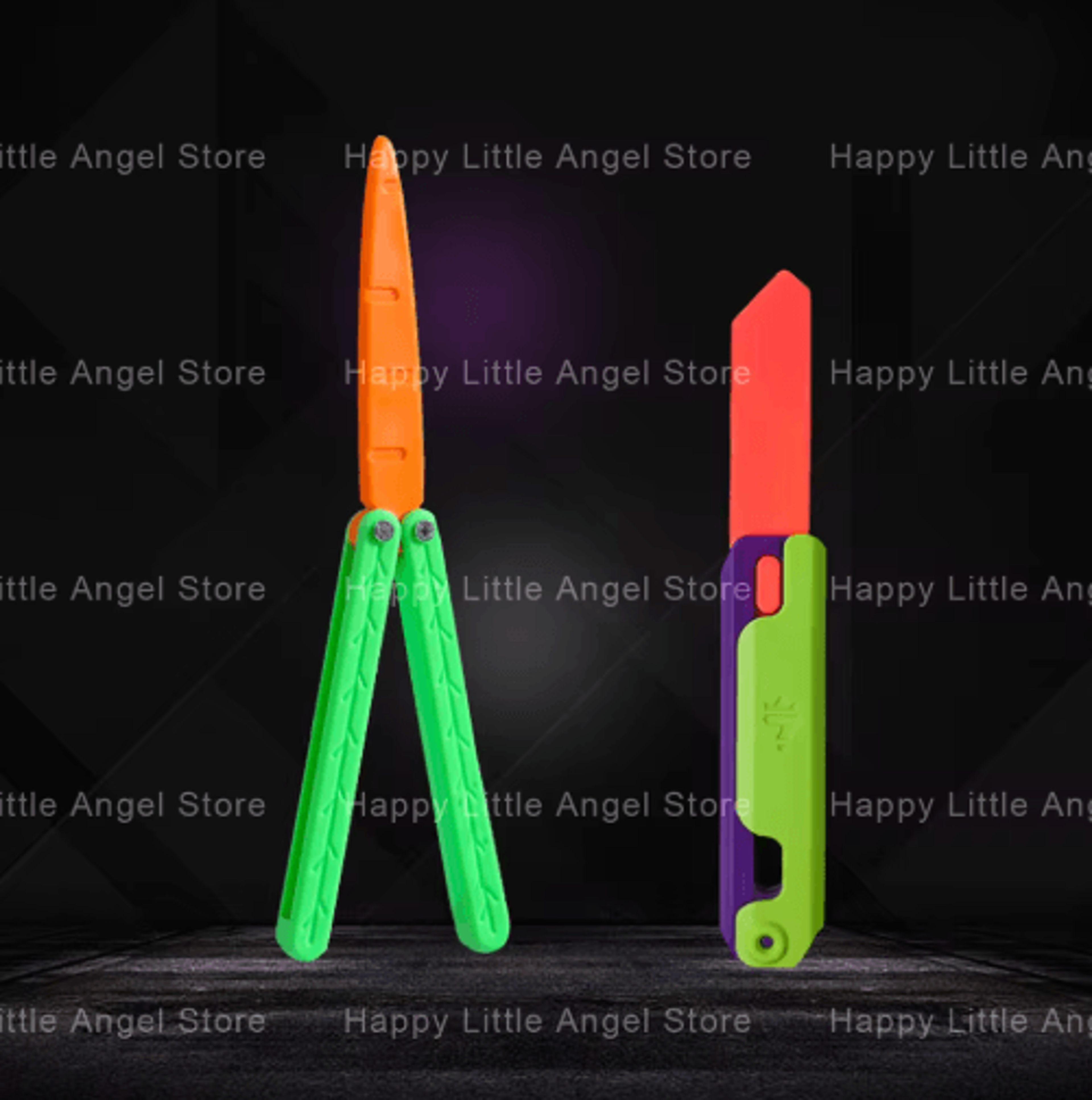 3D Printed Carrot ButterflyStyle Fidget Toy 5