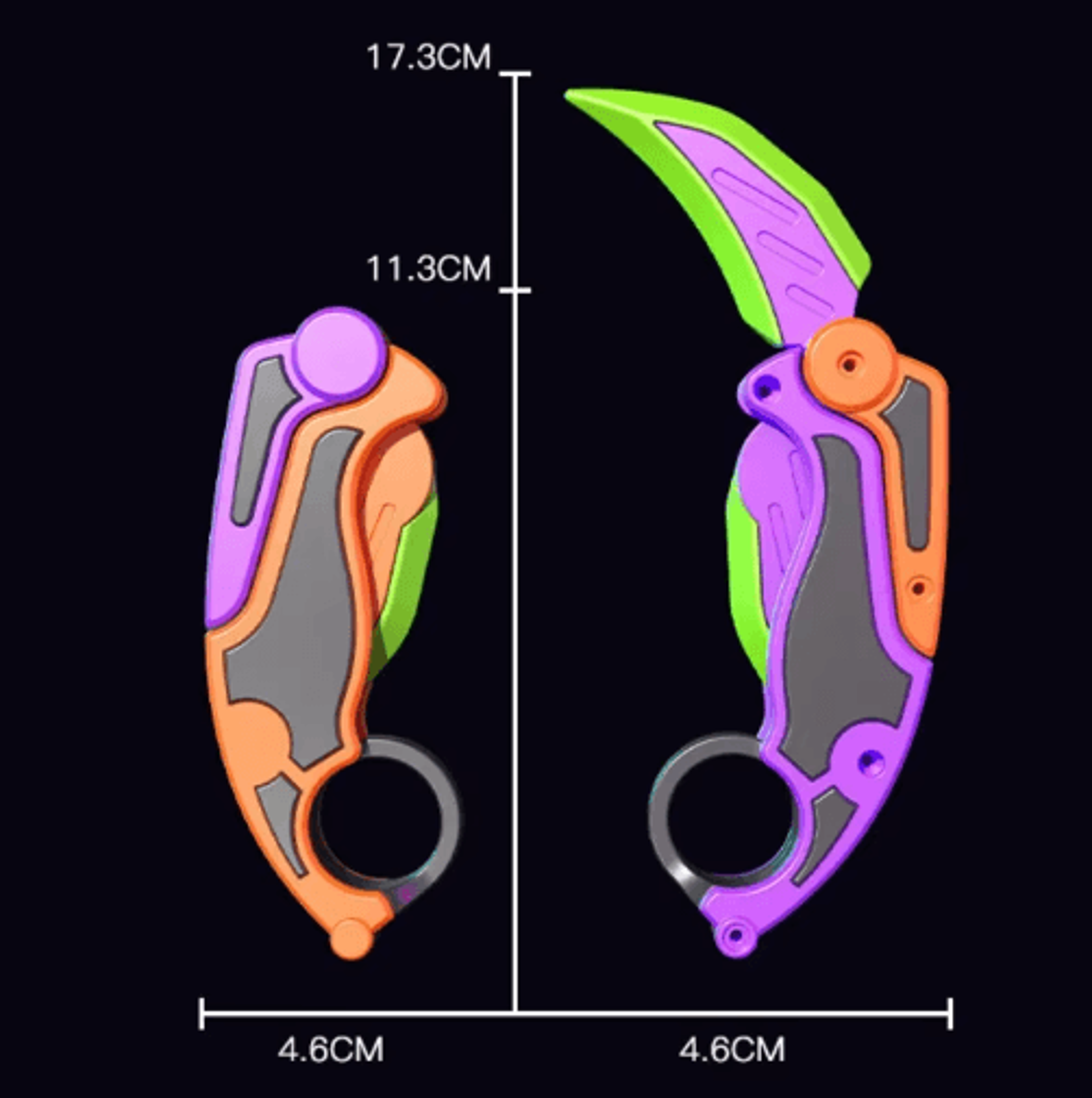 3D Printed Carrot ButterflyStyle Fidget Toy 29