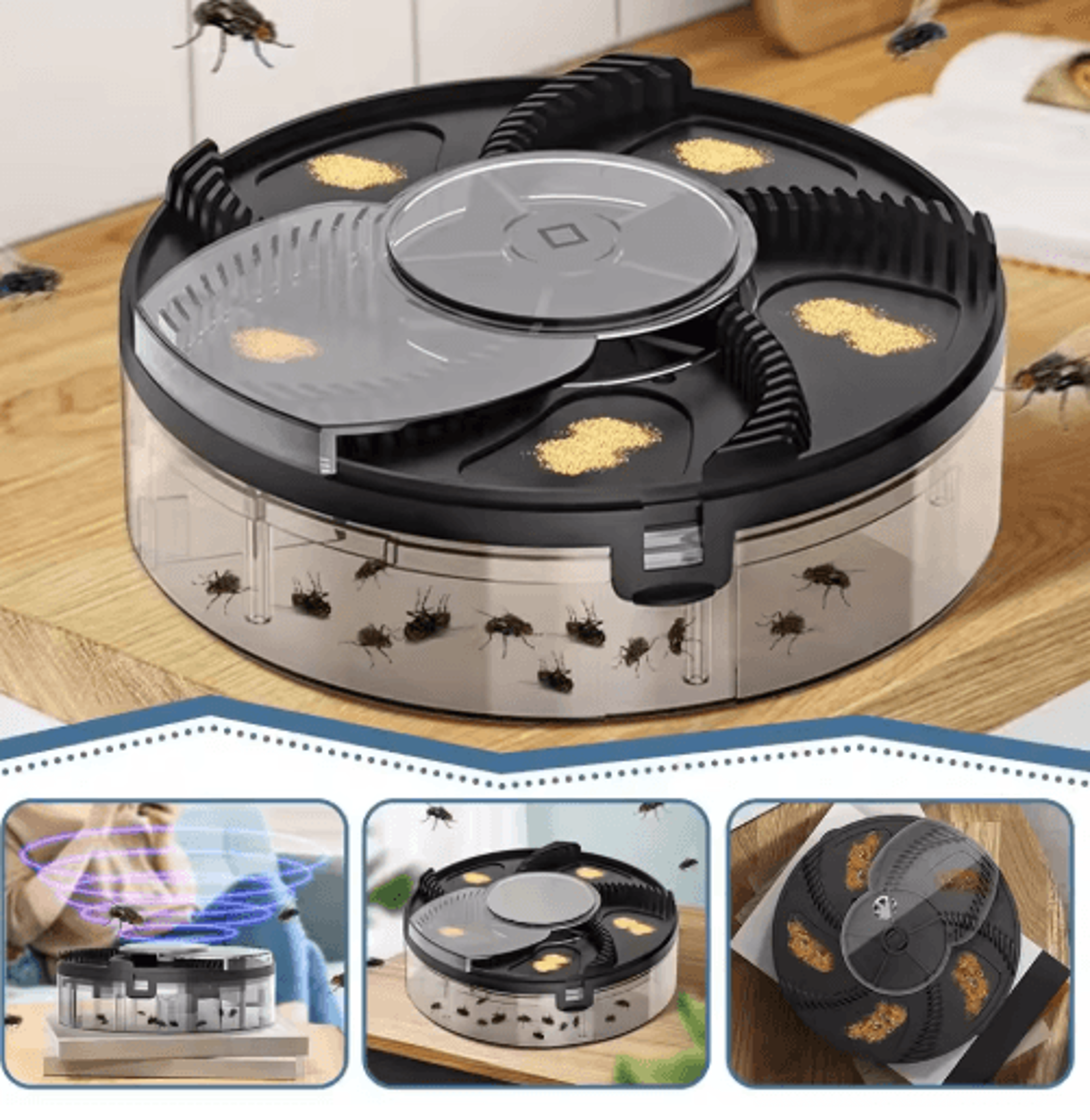 USB Automatic 360 Fly Trap For Home And Kitchen 5