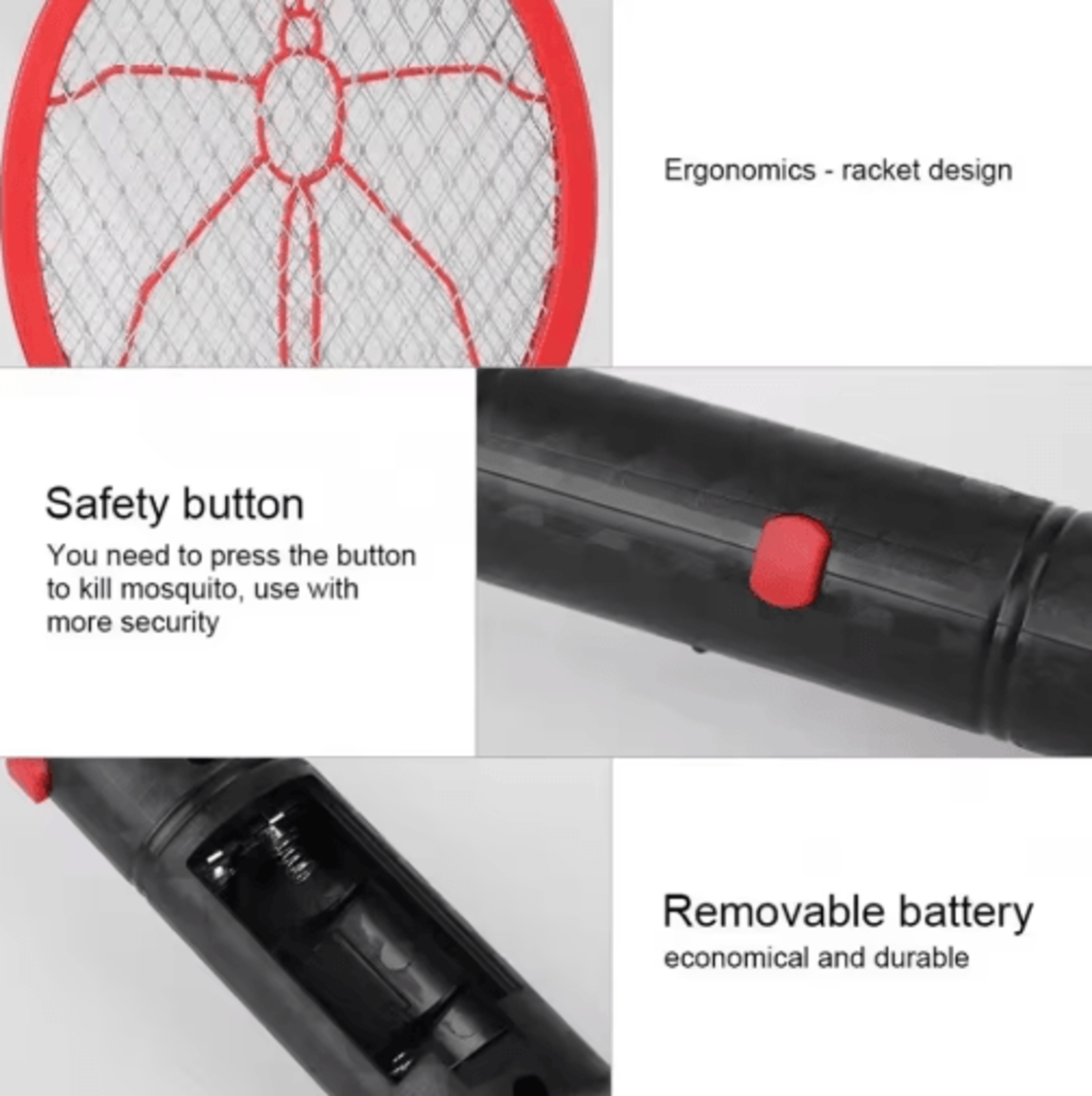 BatteryPowered Electric Mosquito Swatter Racket 5