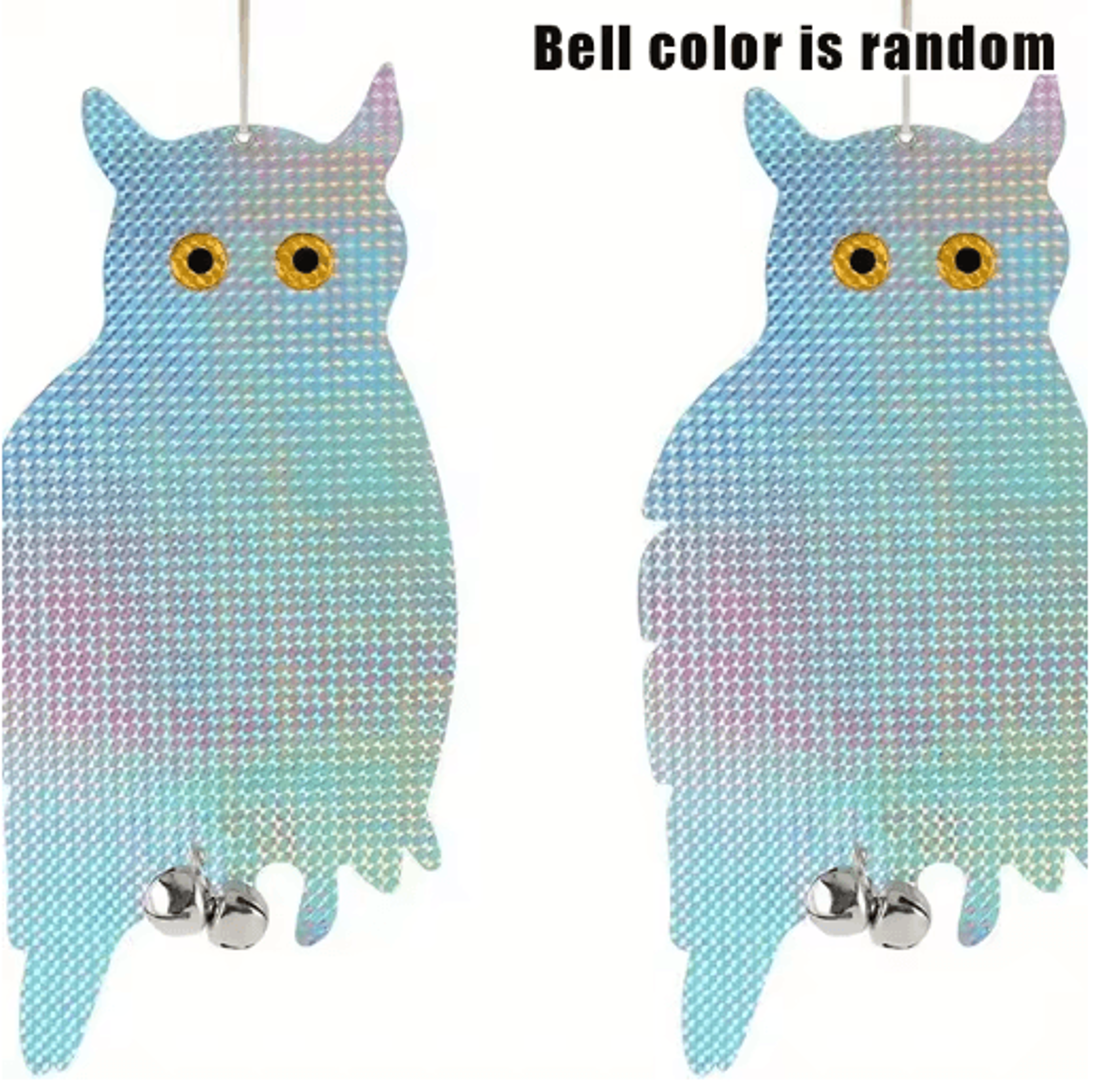 16PCS Reflective Owl Hawk Bird Repeller Wind Chimes 4