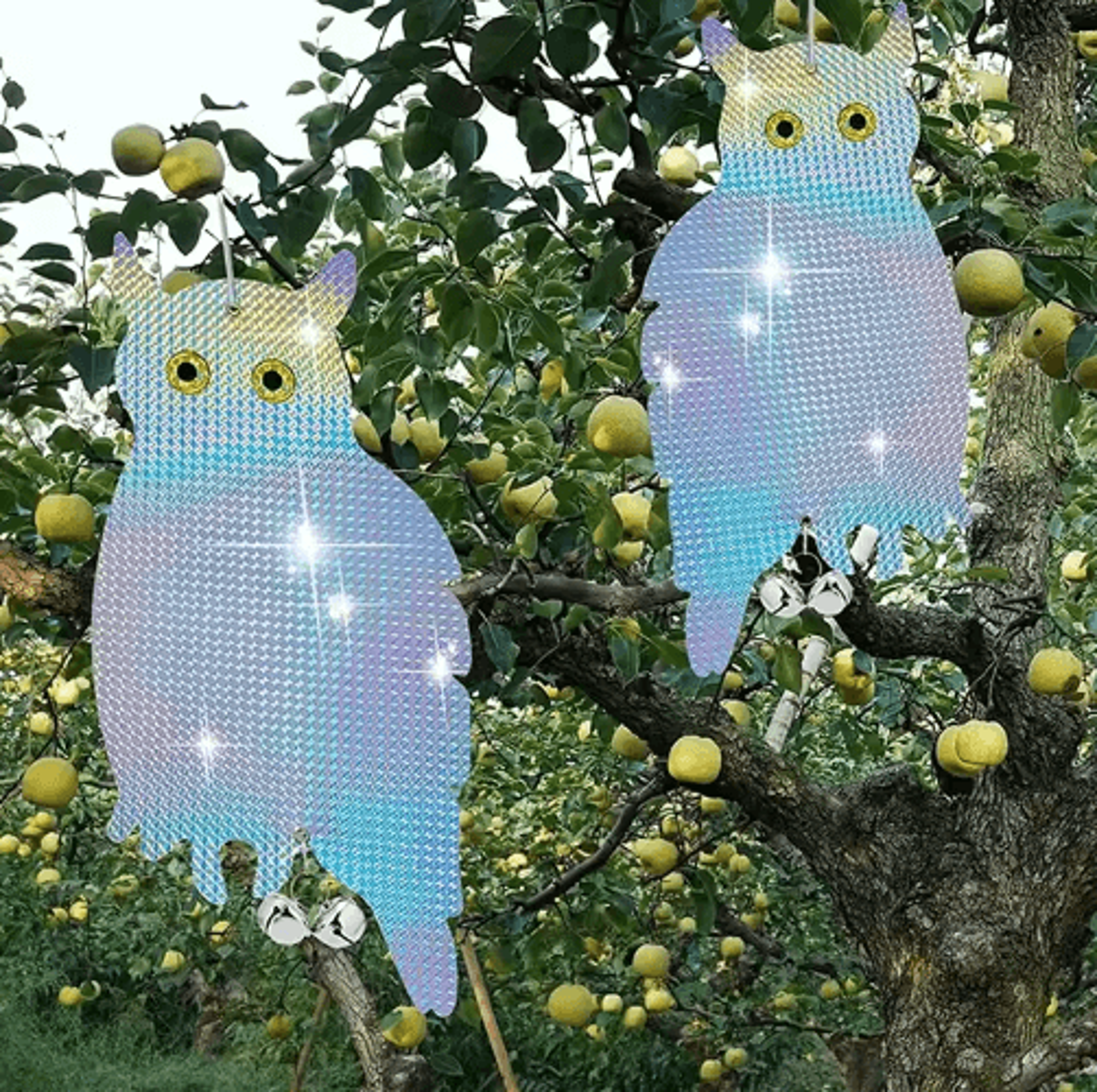 16PCS Reflective Owl Hawk Bird Repeller Wind Chimes 5
