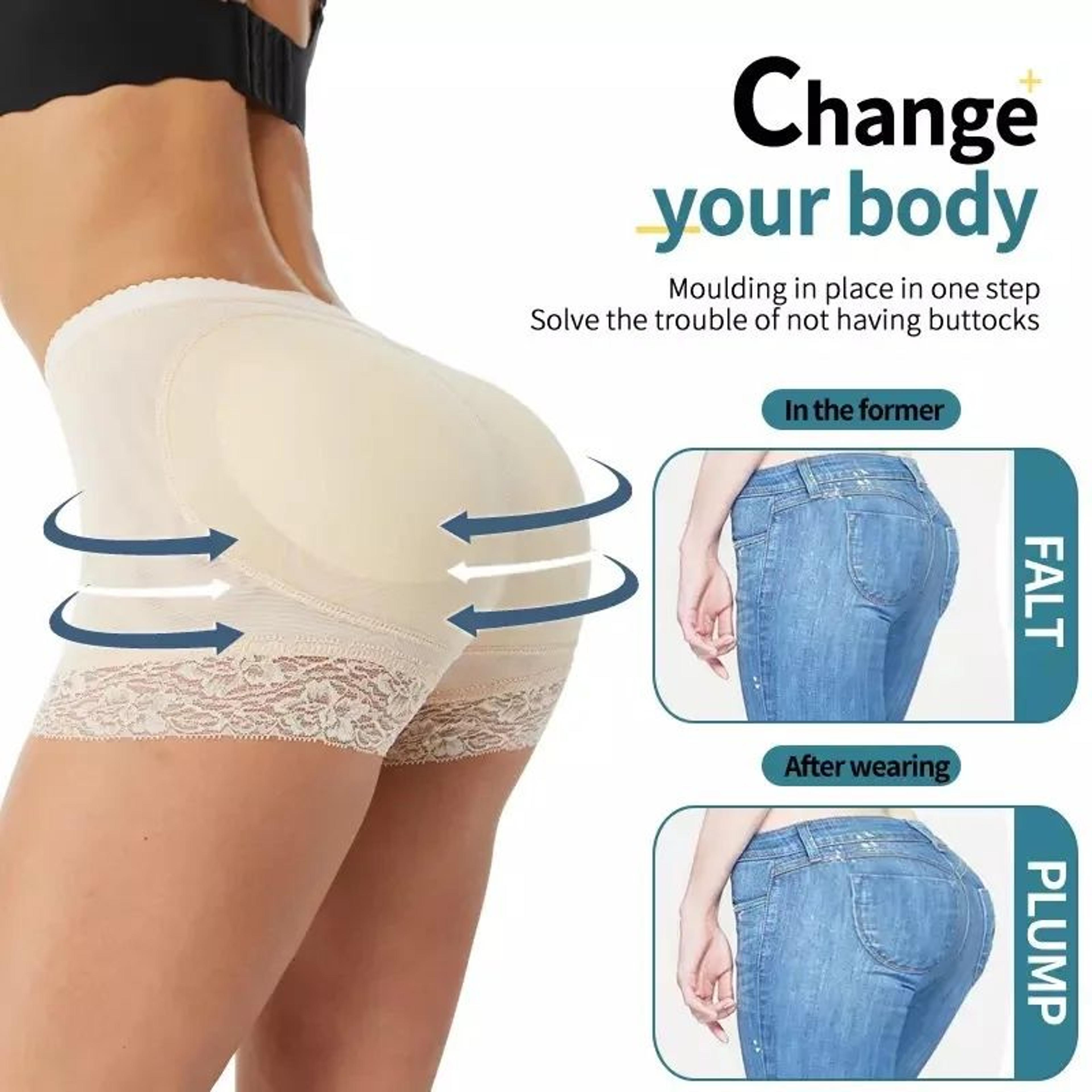 Womens High Waist Push Up Padded Panty  Hip Lifting Shaping Safety Underwear 6