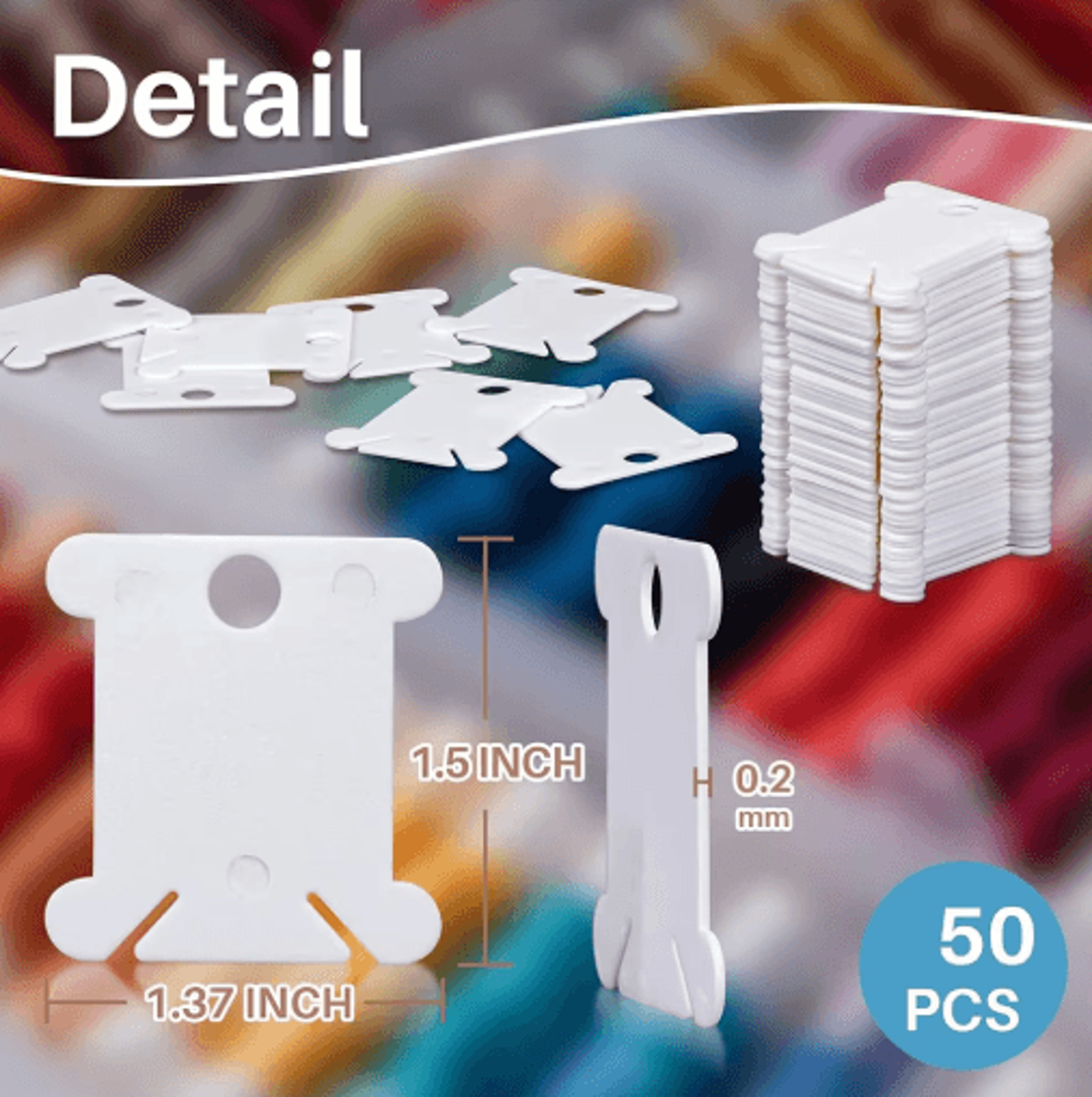 Plastic Embroidery Floss Bobbins For Thread Organization 3