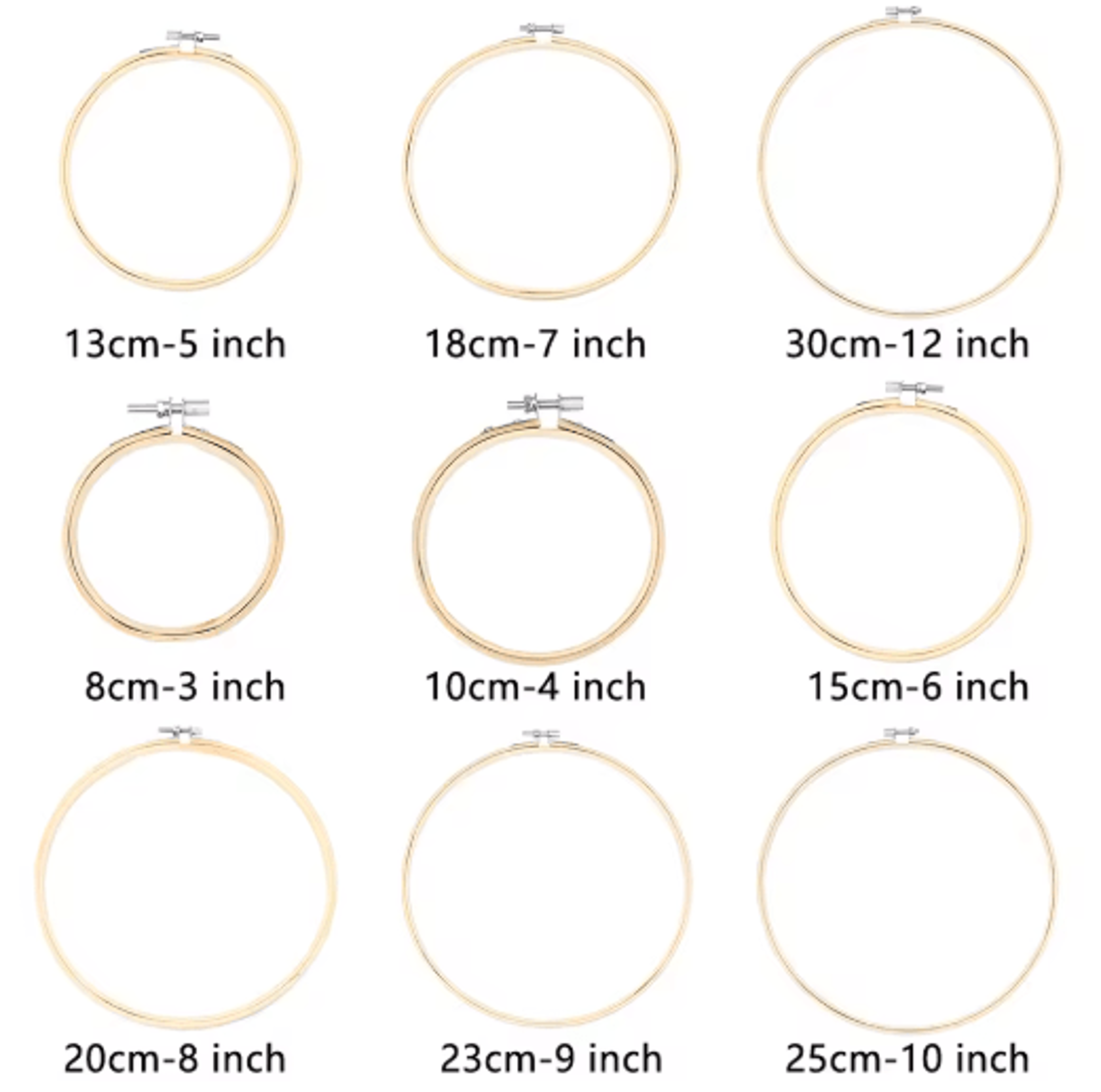Bamboo Embroidery Hoop For Cross Stitch  Needlecraft 11