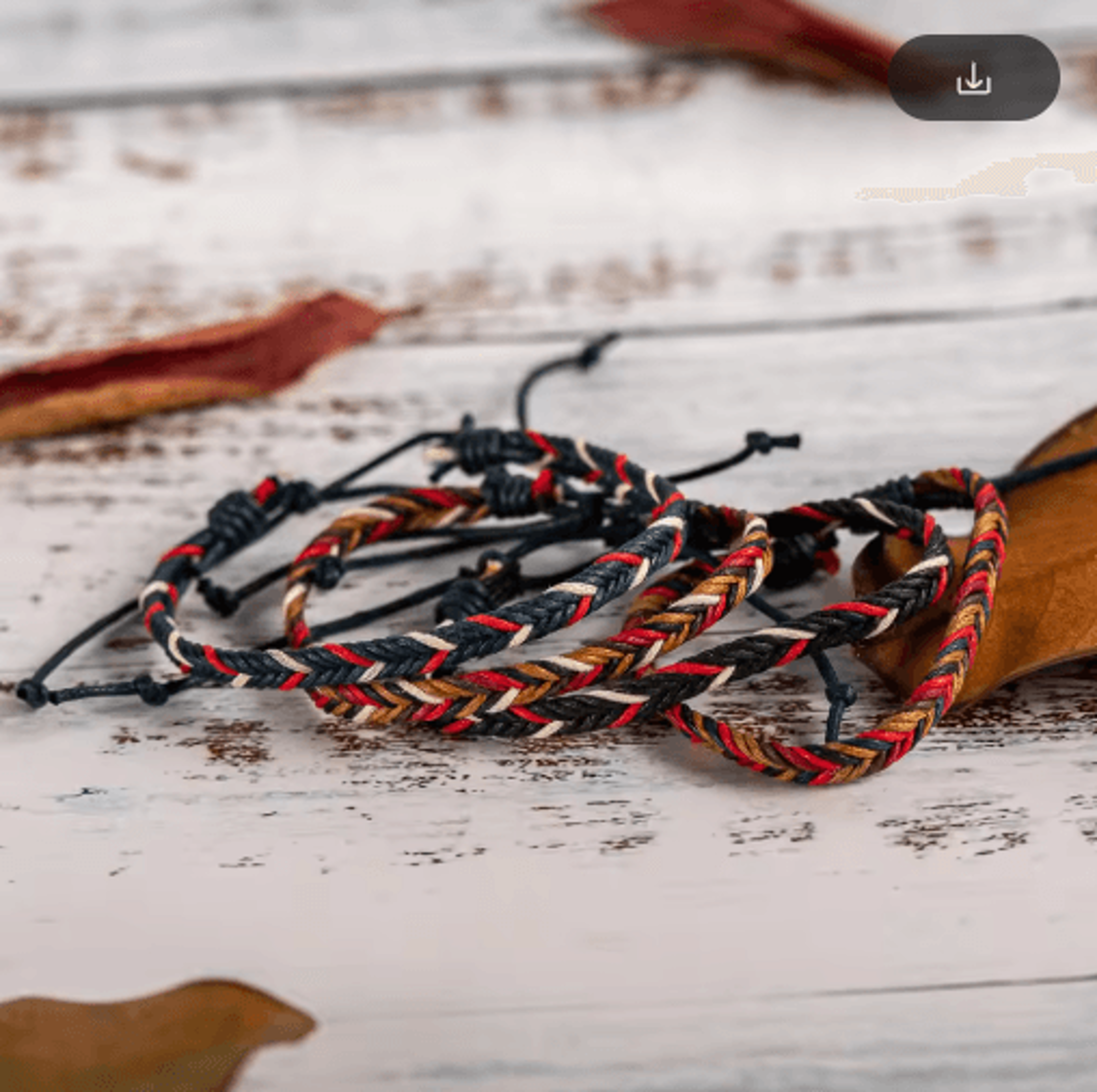 KY301 Handmade Adjustable Macrame Rope Bracelet 4