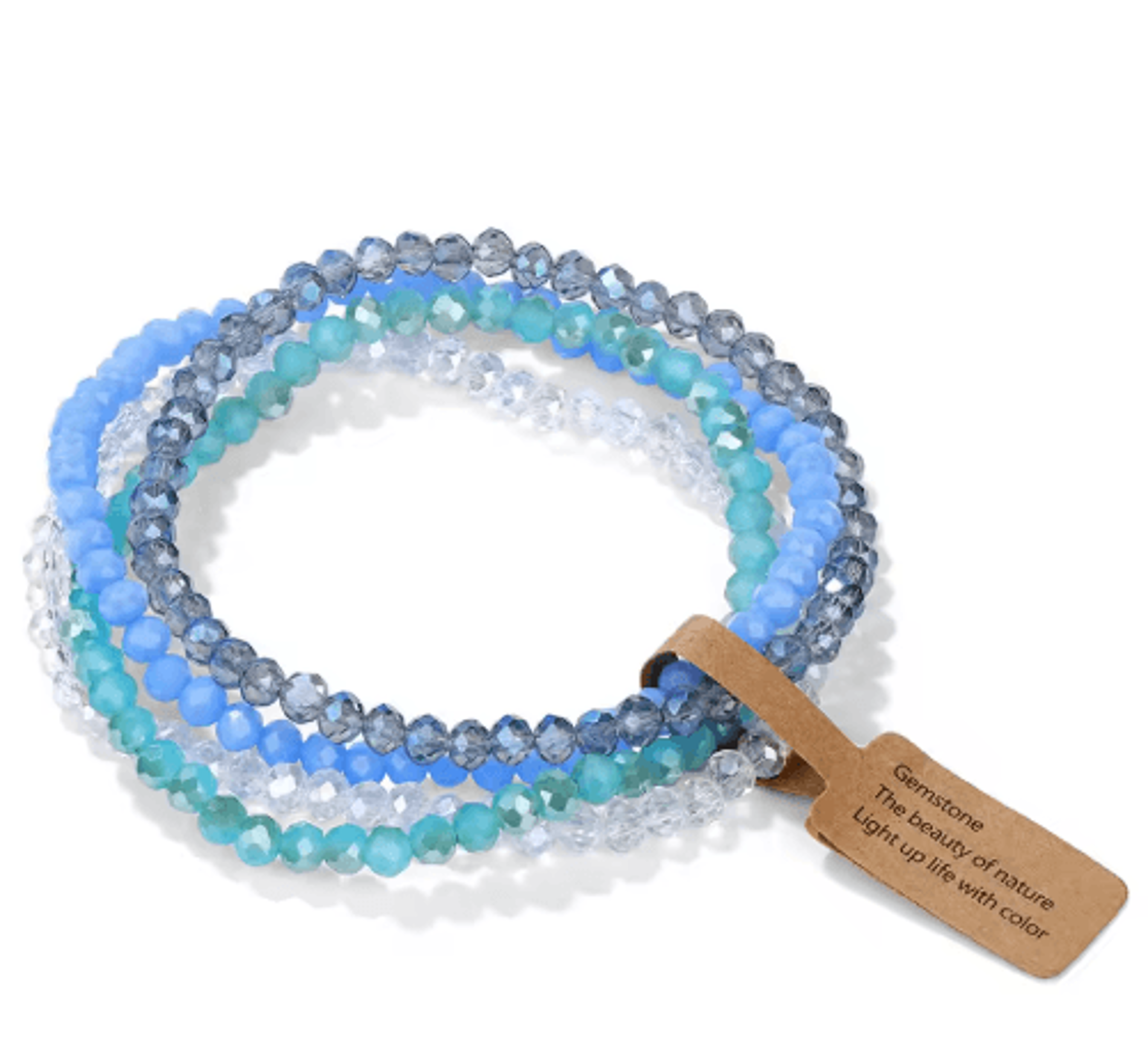 Colorful Faceted Crystal Glass Beaded Bracelet 5