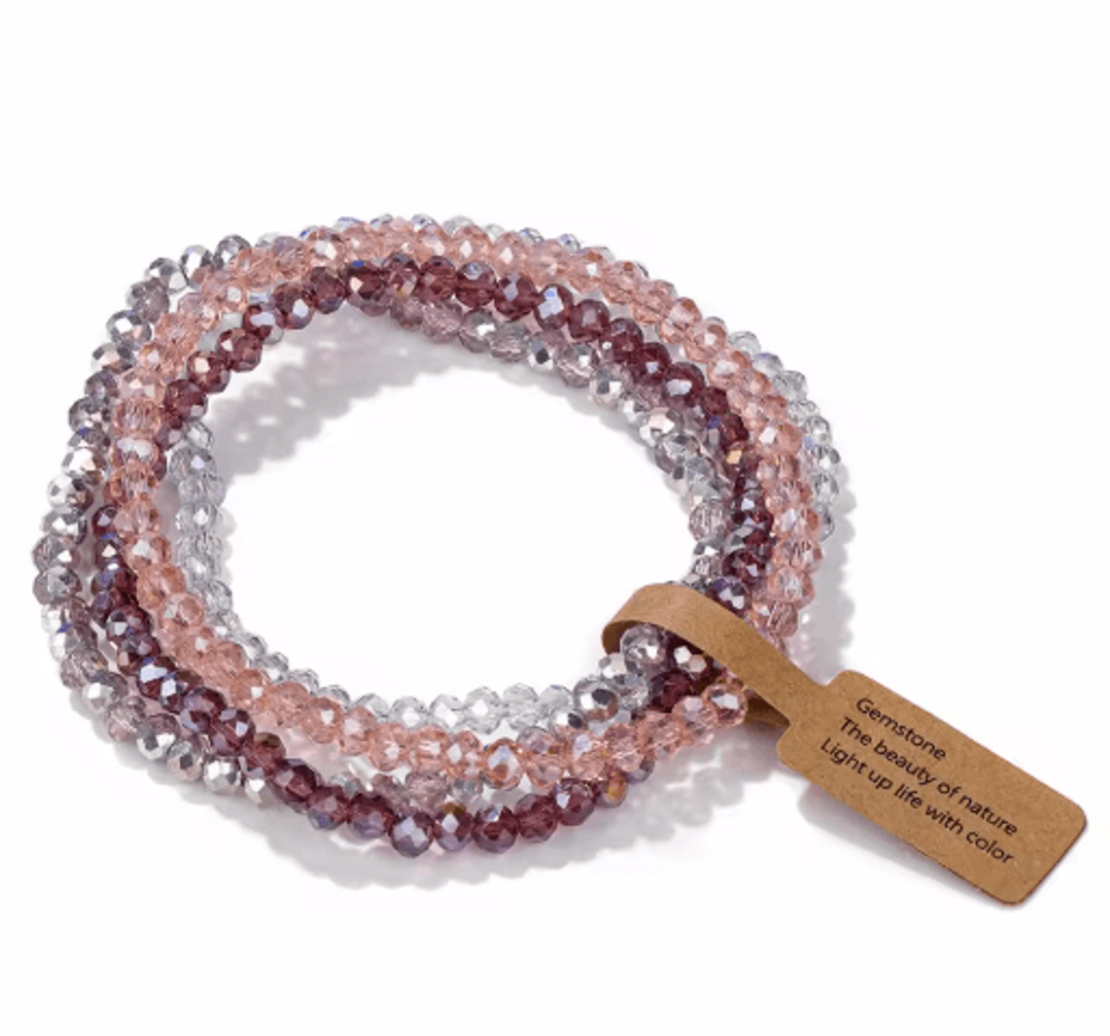 Colorful Faceted Crystal Glass Beaded Bracelet 8