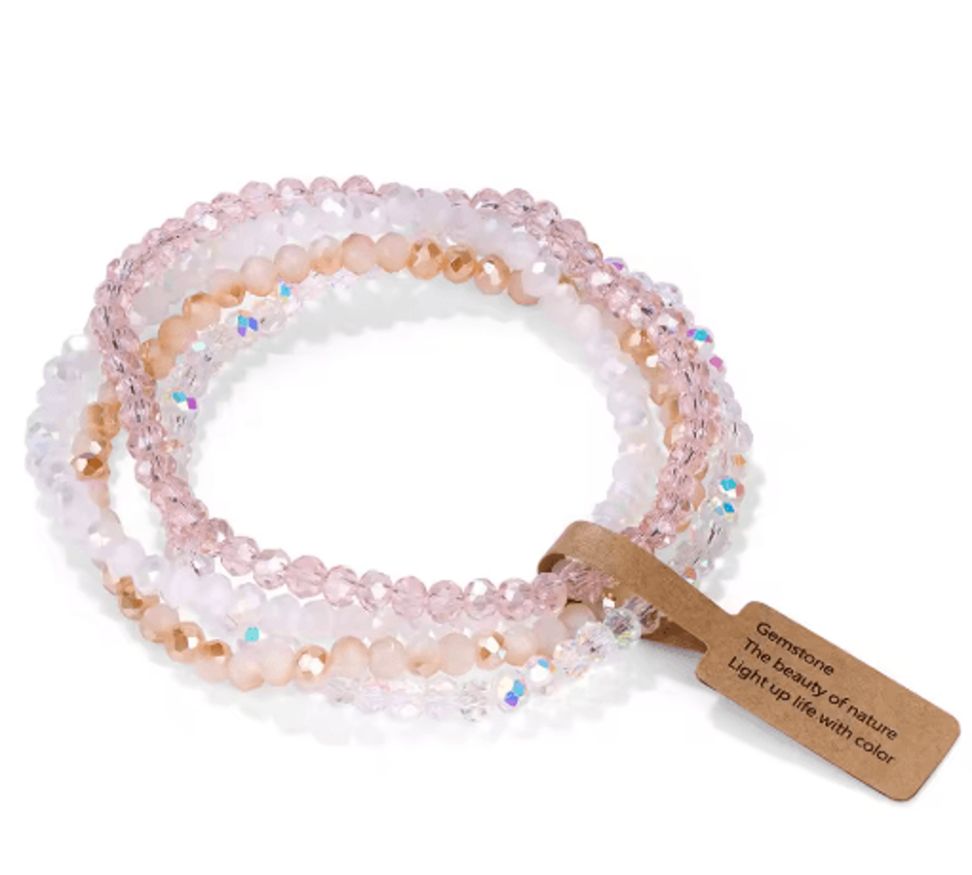 Colorful Faceted Crystal Glass Beaded Bracelet 7