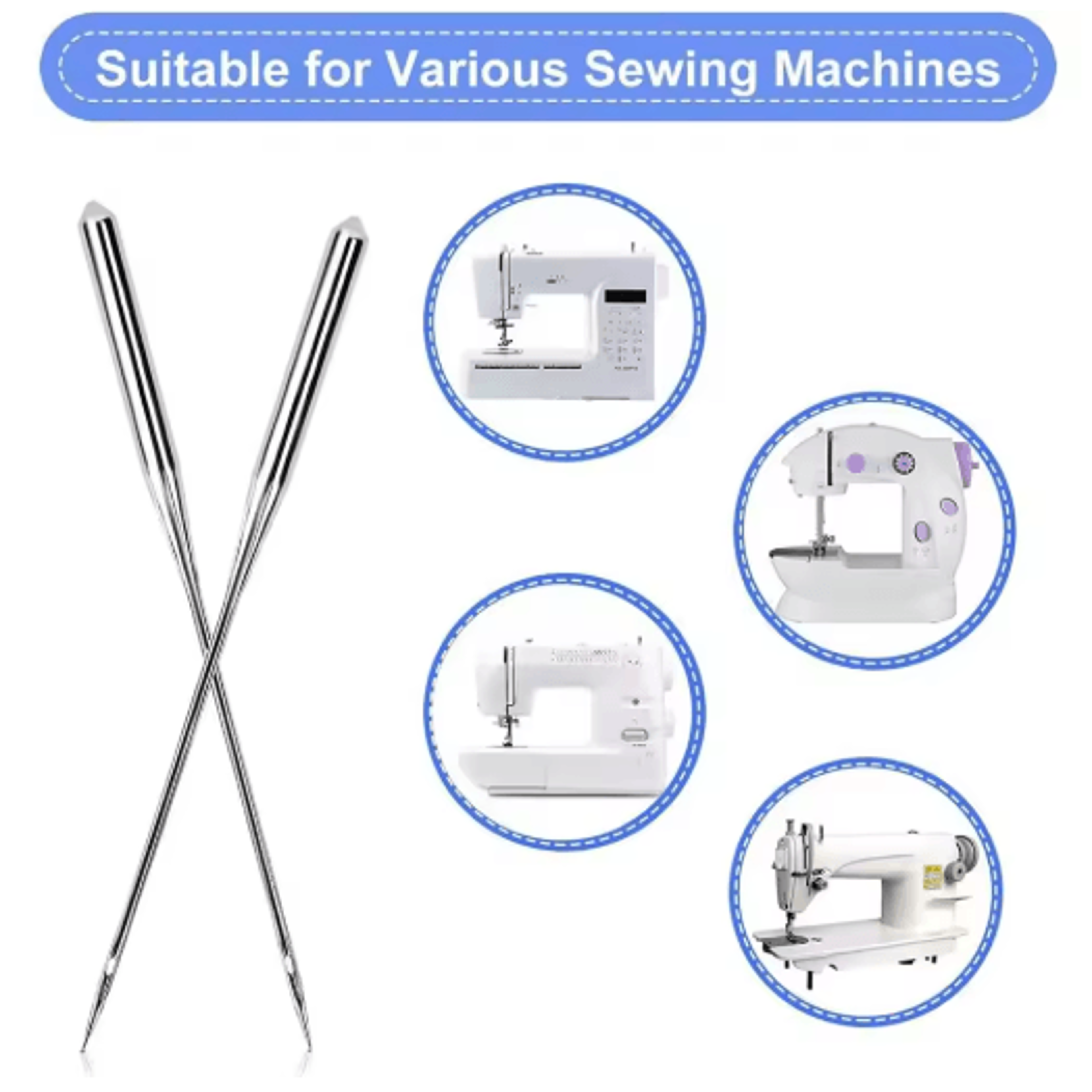 100PCS Universal Sewing Machine Needles For Singer Brother  Janome 6