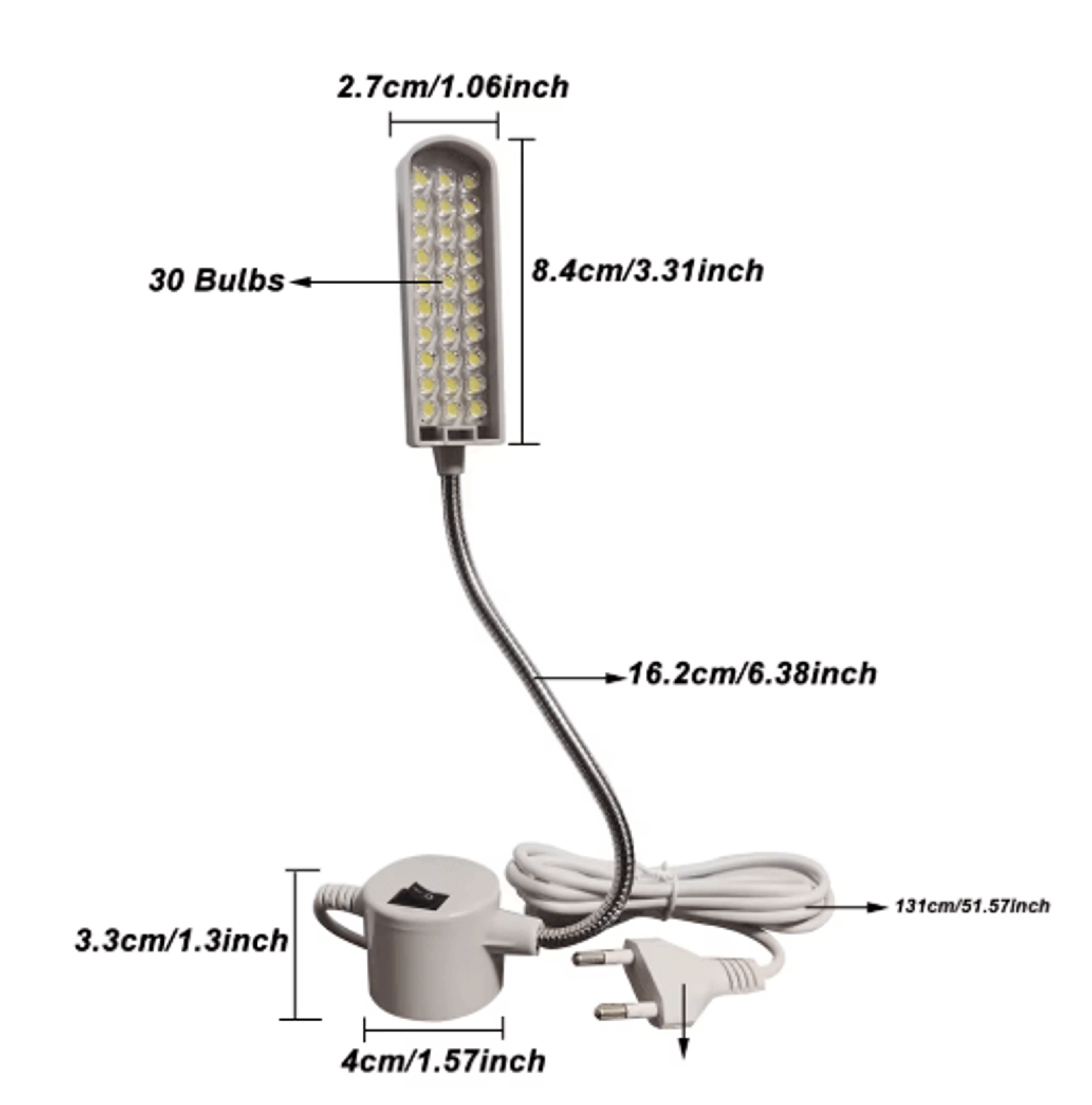 30LED Magnetic Sewing Machine Light AC220V 3
