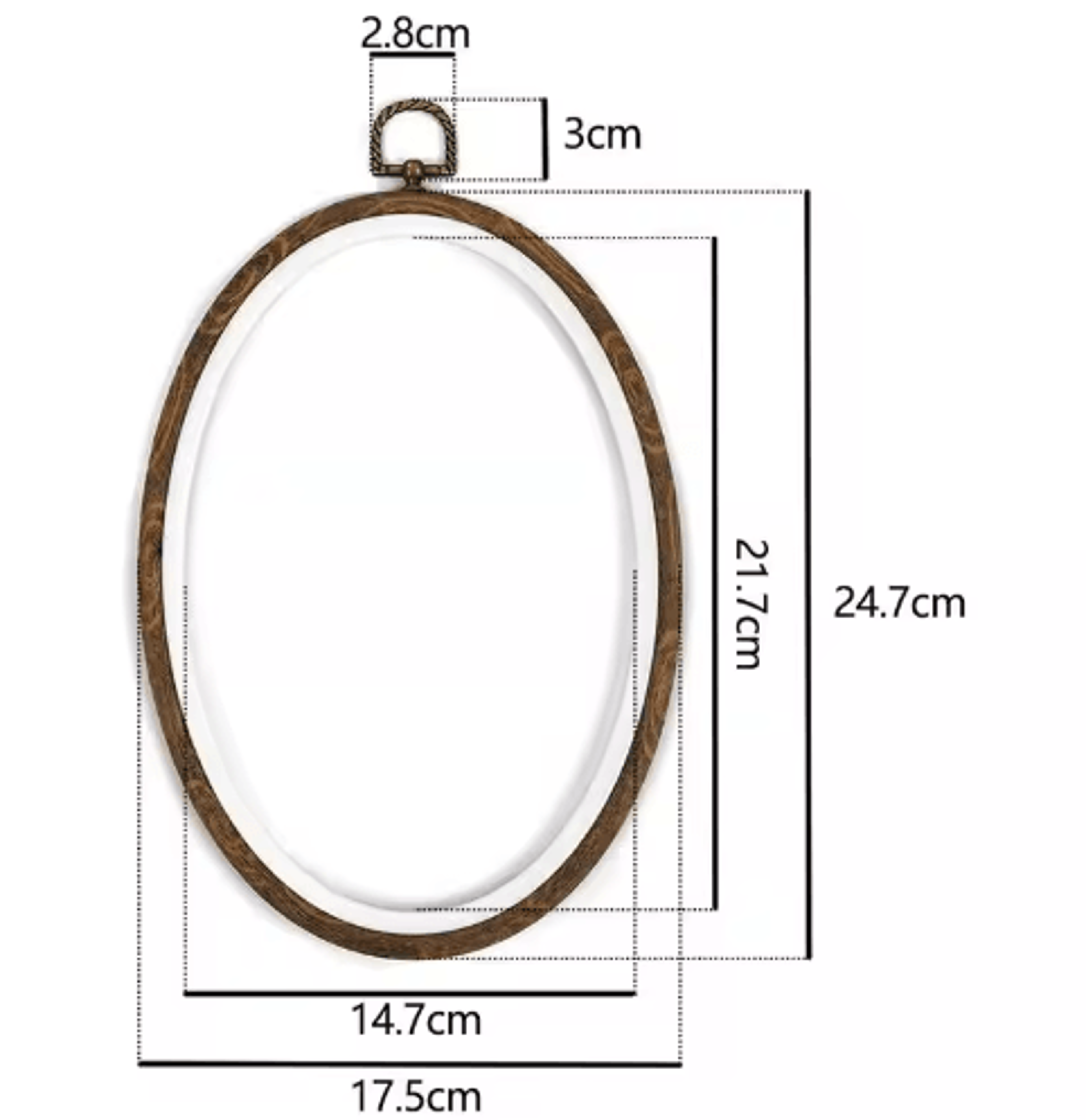 Retro Square Plastic Embroidery Hoop Frame 14