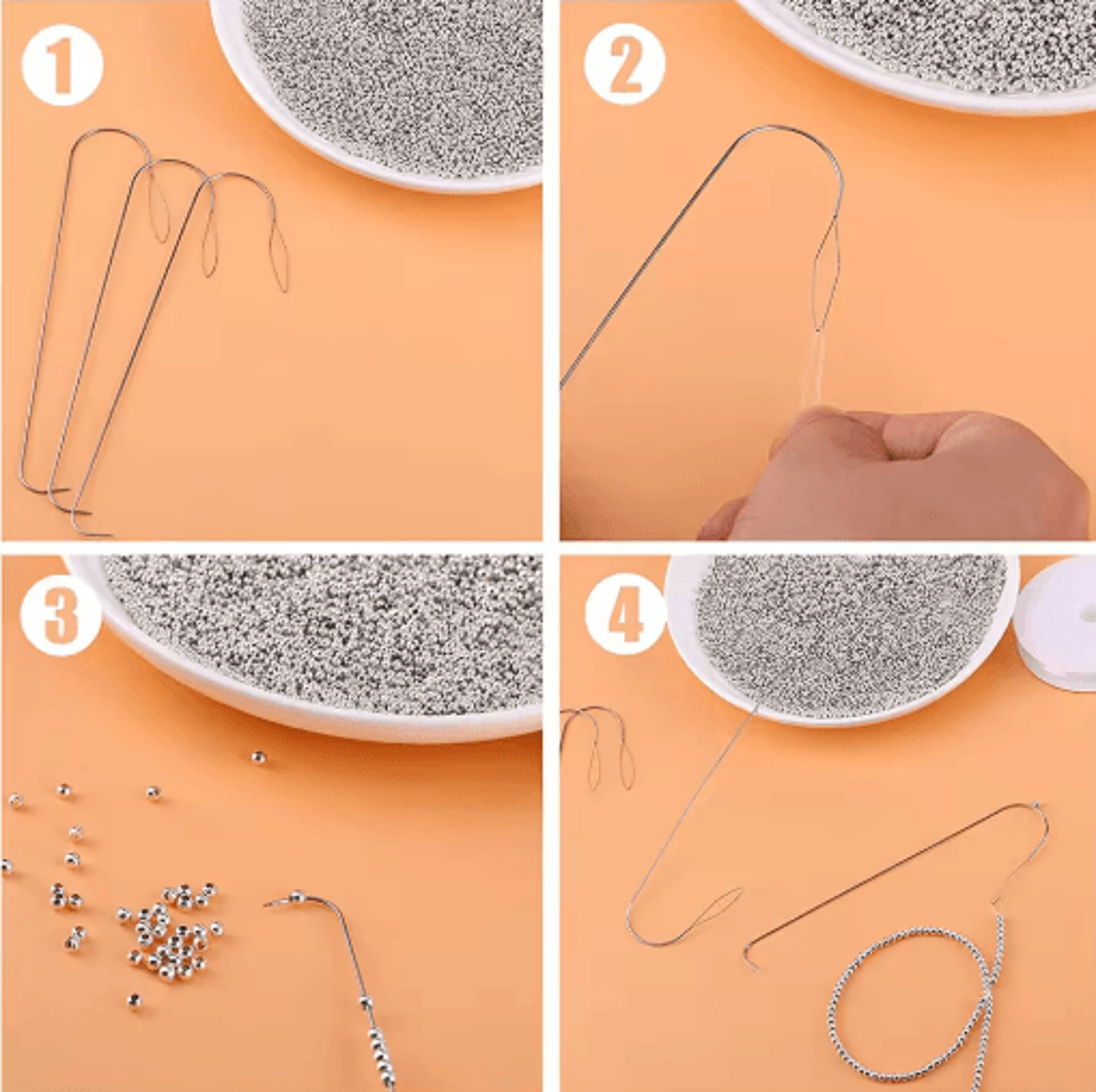 5PCS Curved Stainless Steel Beading Needle Set 2