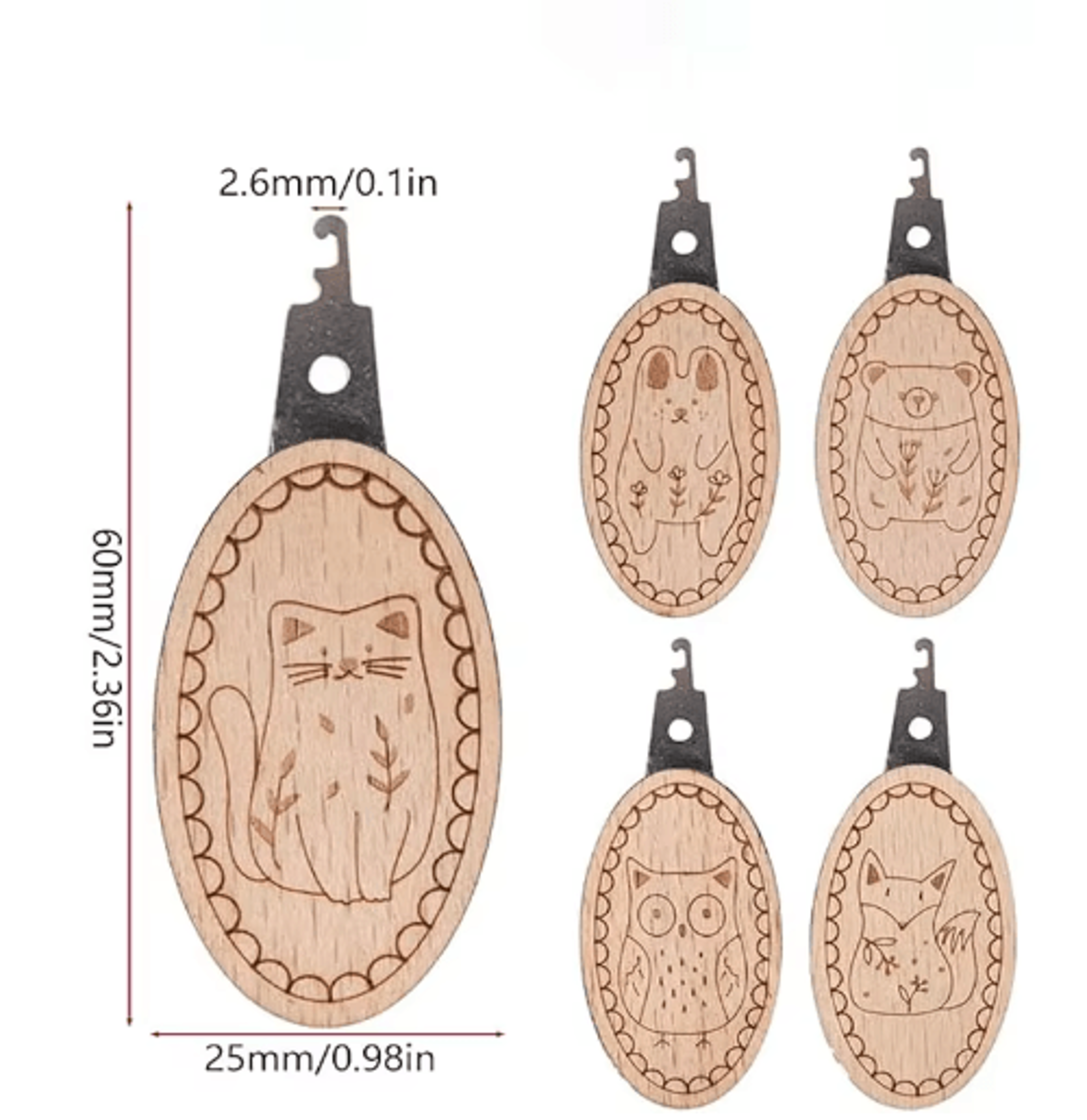 2PCS Animal Pattern Needle Threader Set 6