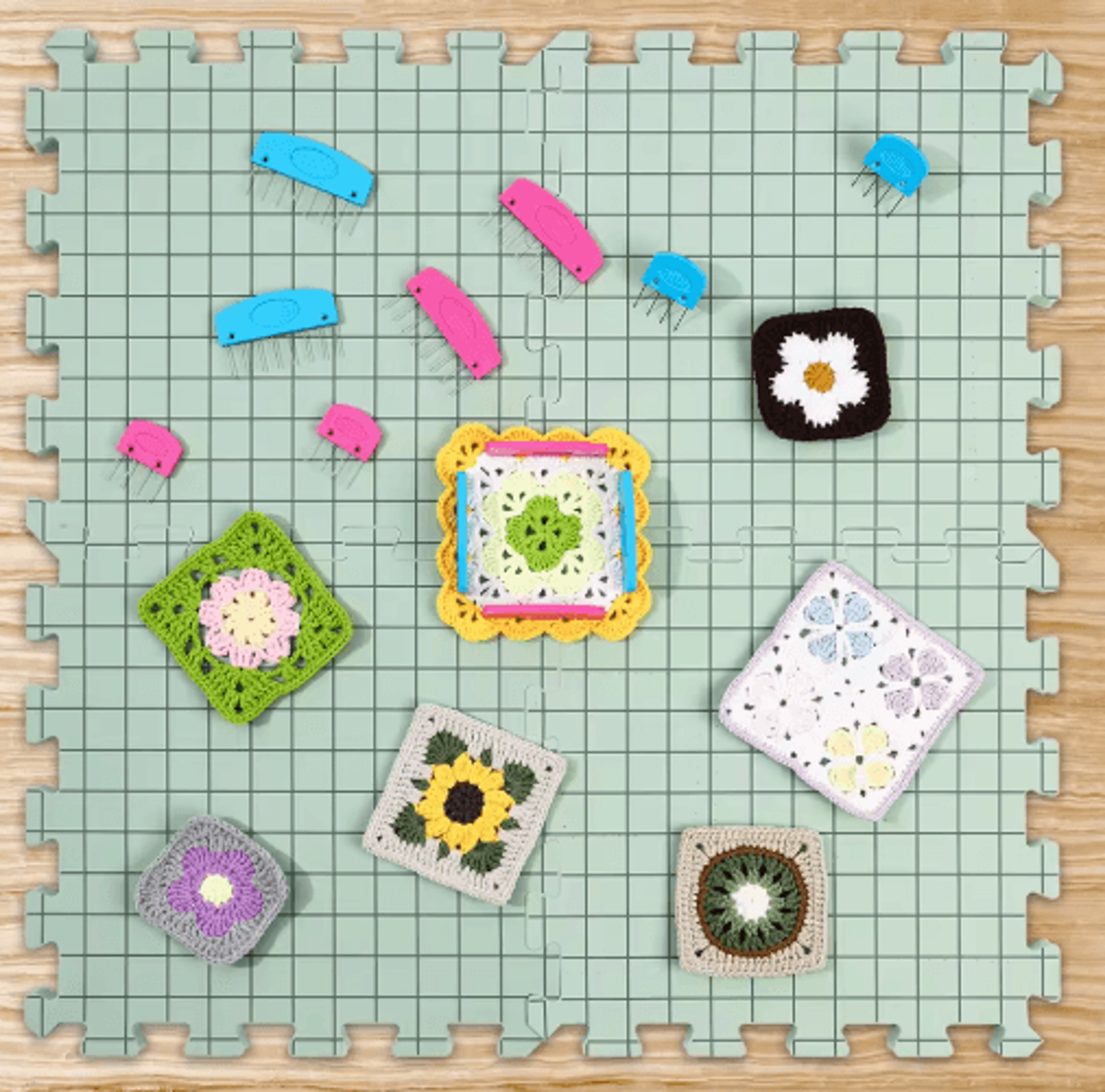 4PCS UltraThick Foam Blocking Mats For Knitting  Crochet 5