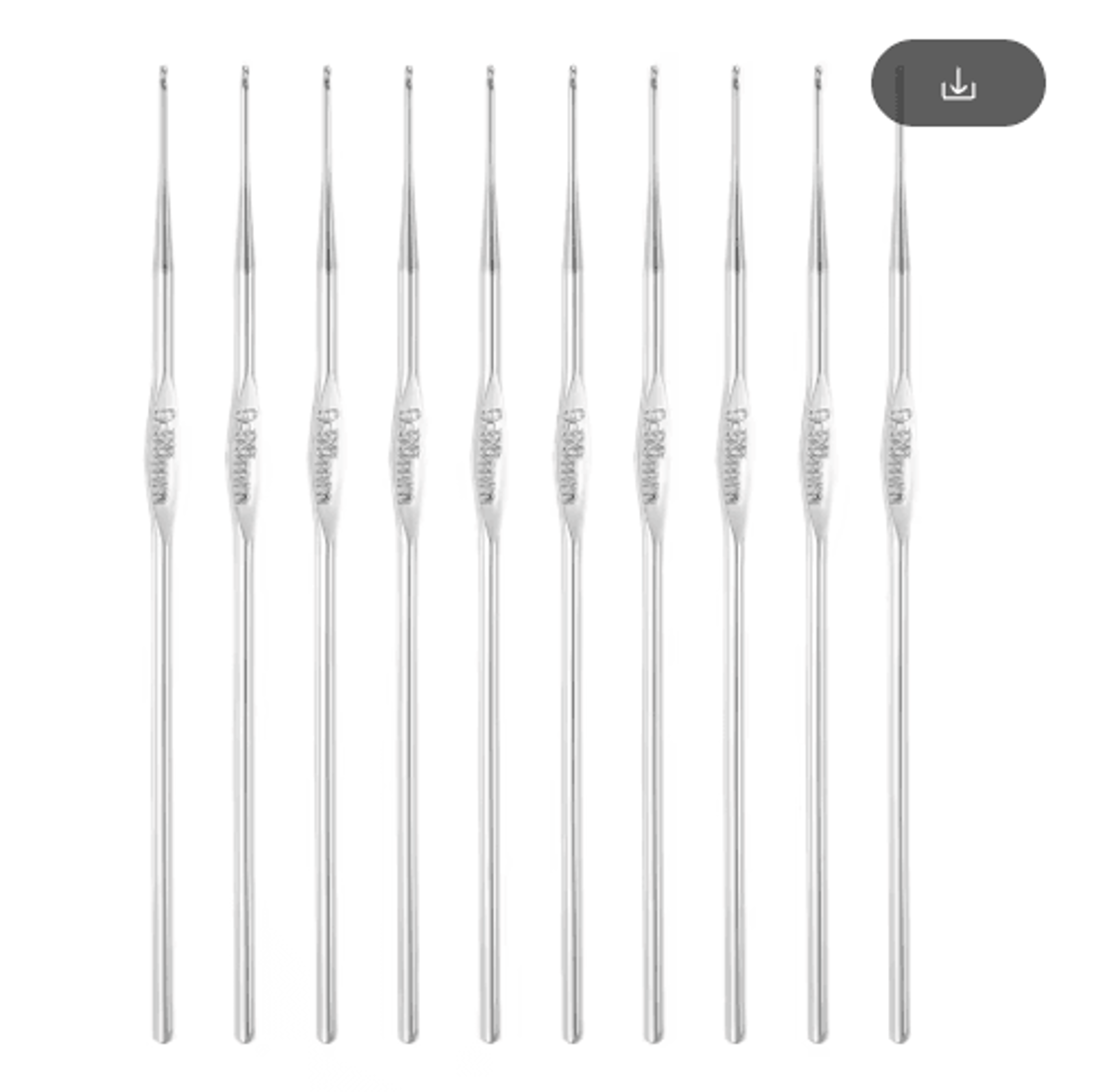 10pcs stainless steel fine crochet hook set