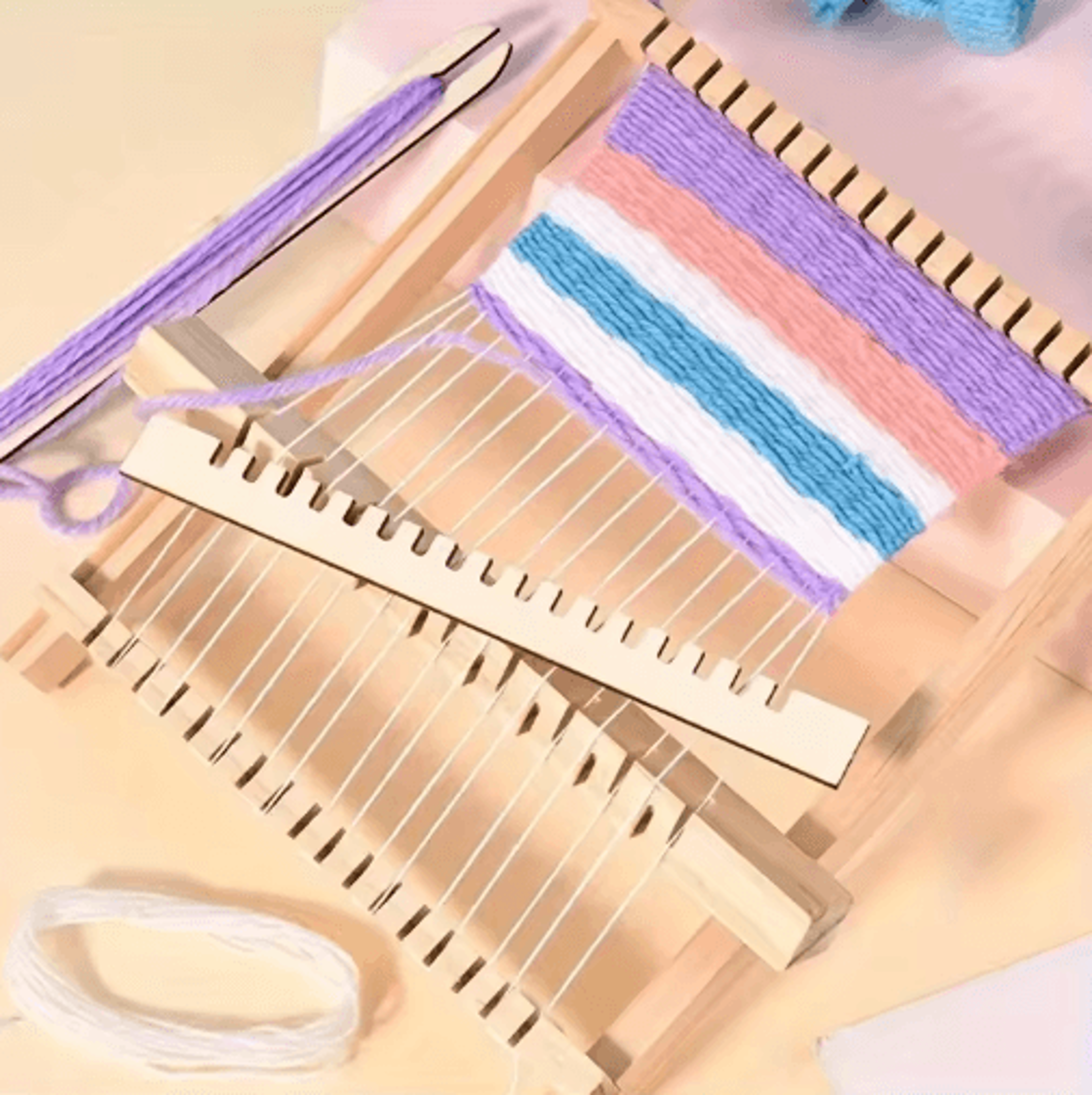 Wooden Tapestry Weaving Loom Kit 3