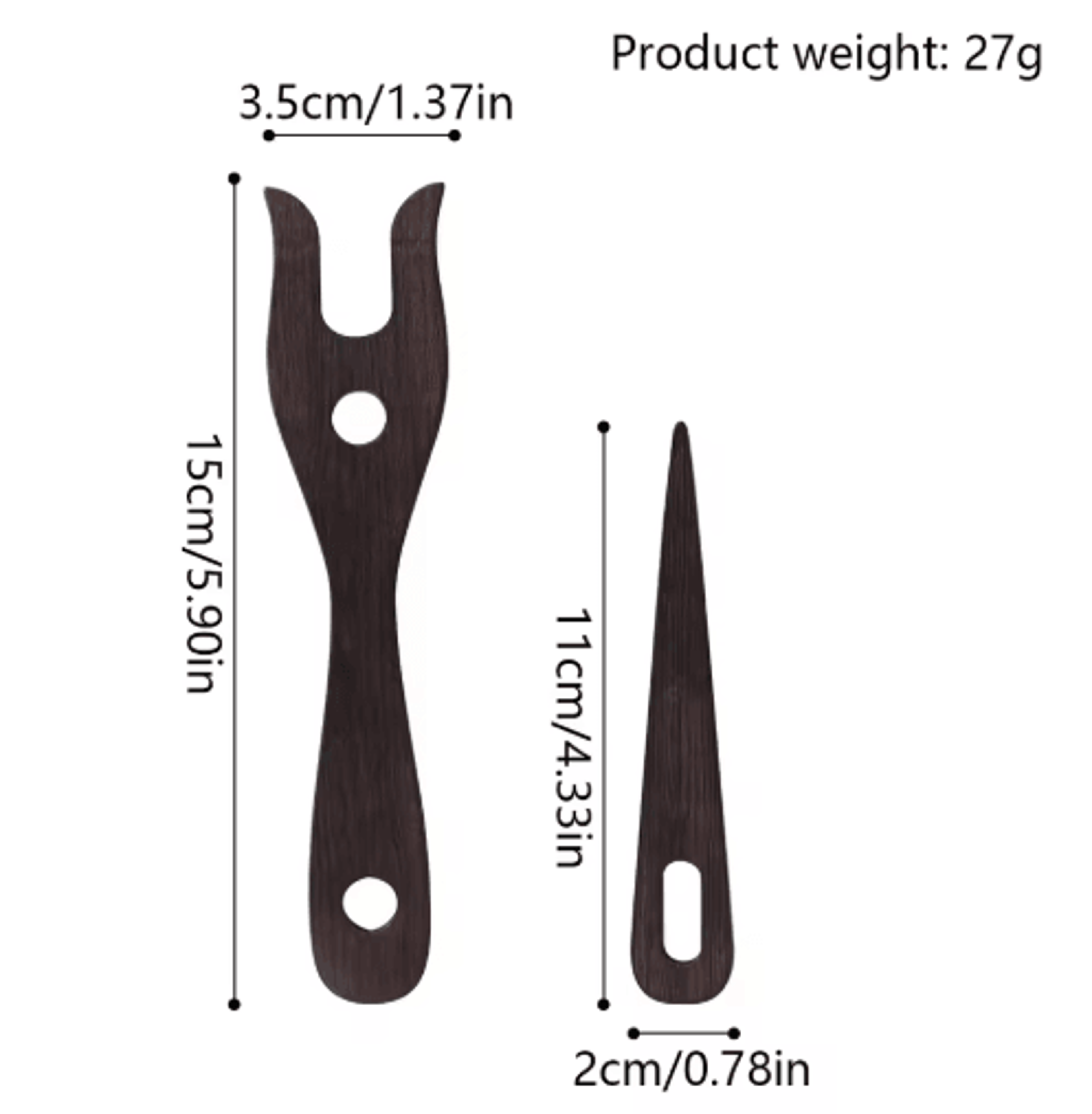 2PCS Wooden Knitting Fork Weaving Tool Set 1