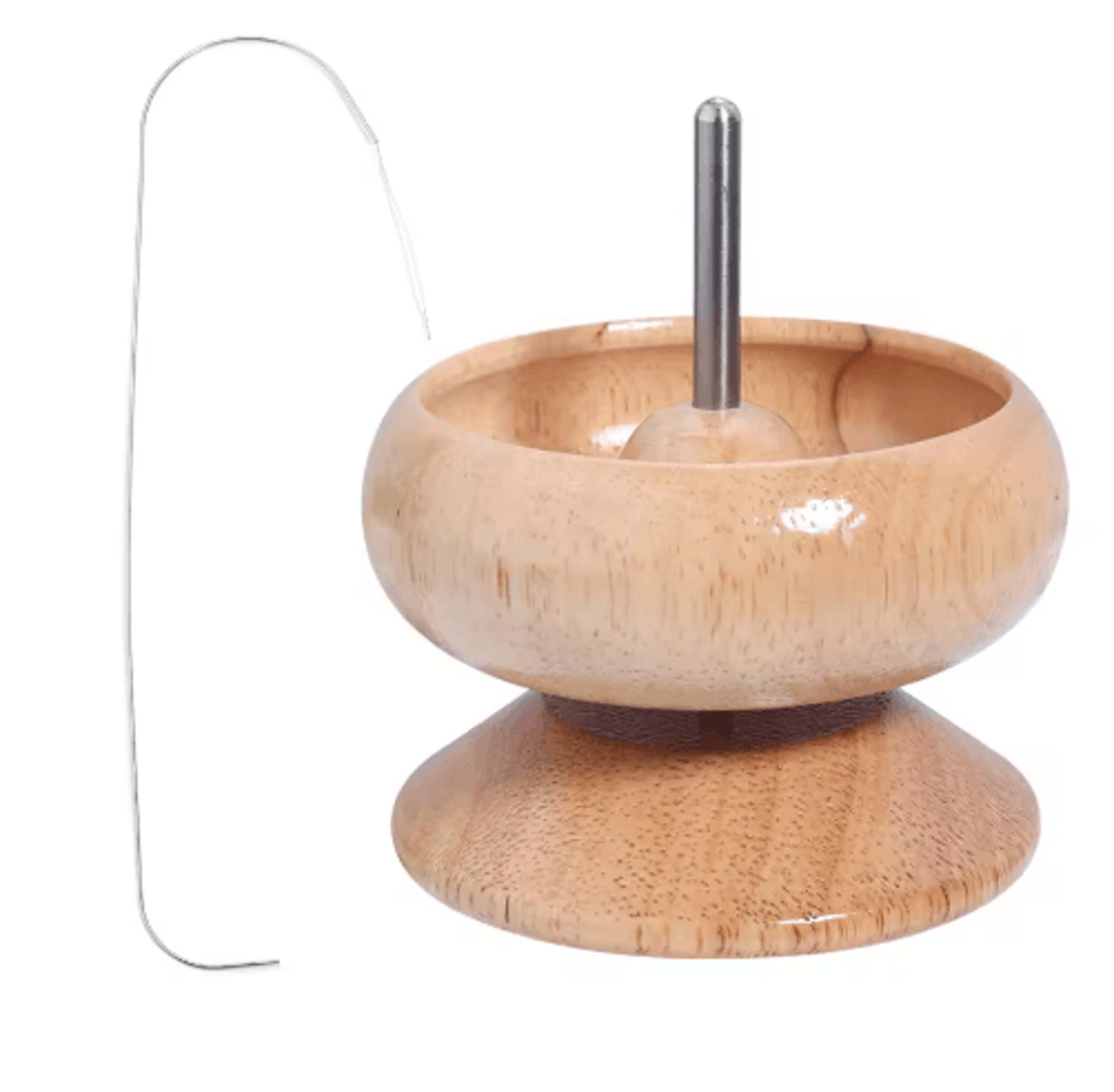 Wooden Bead Spinner With Beading Needle 1