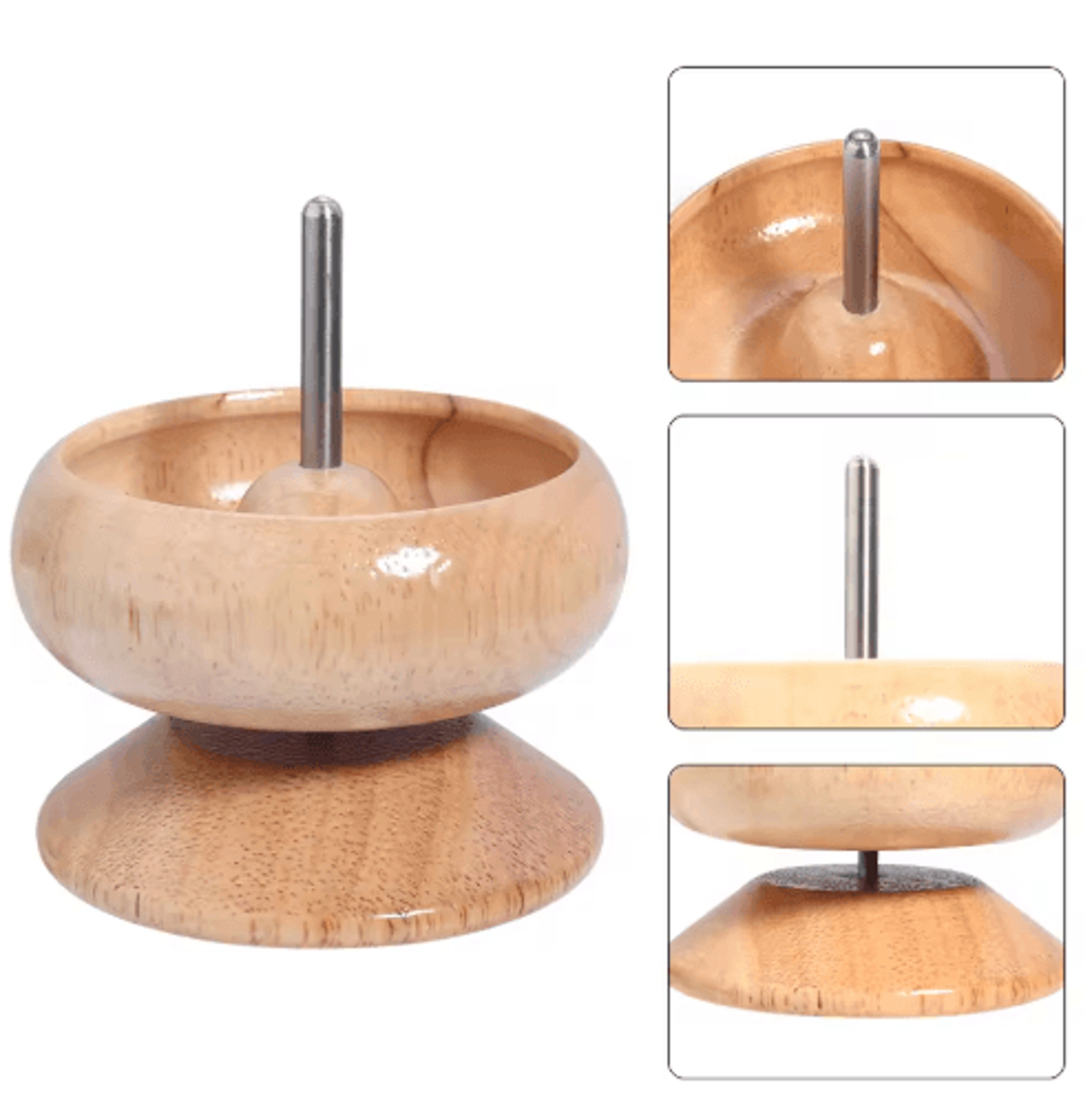 Wooden Bead Spinner With Beading Needle 4