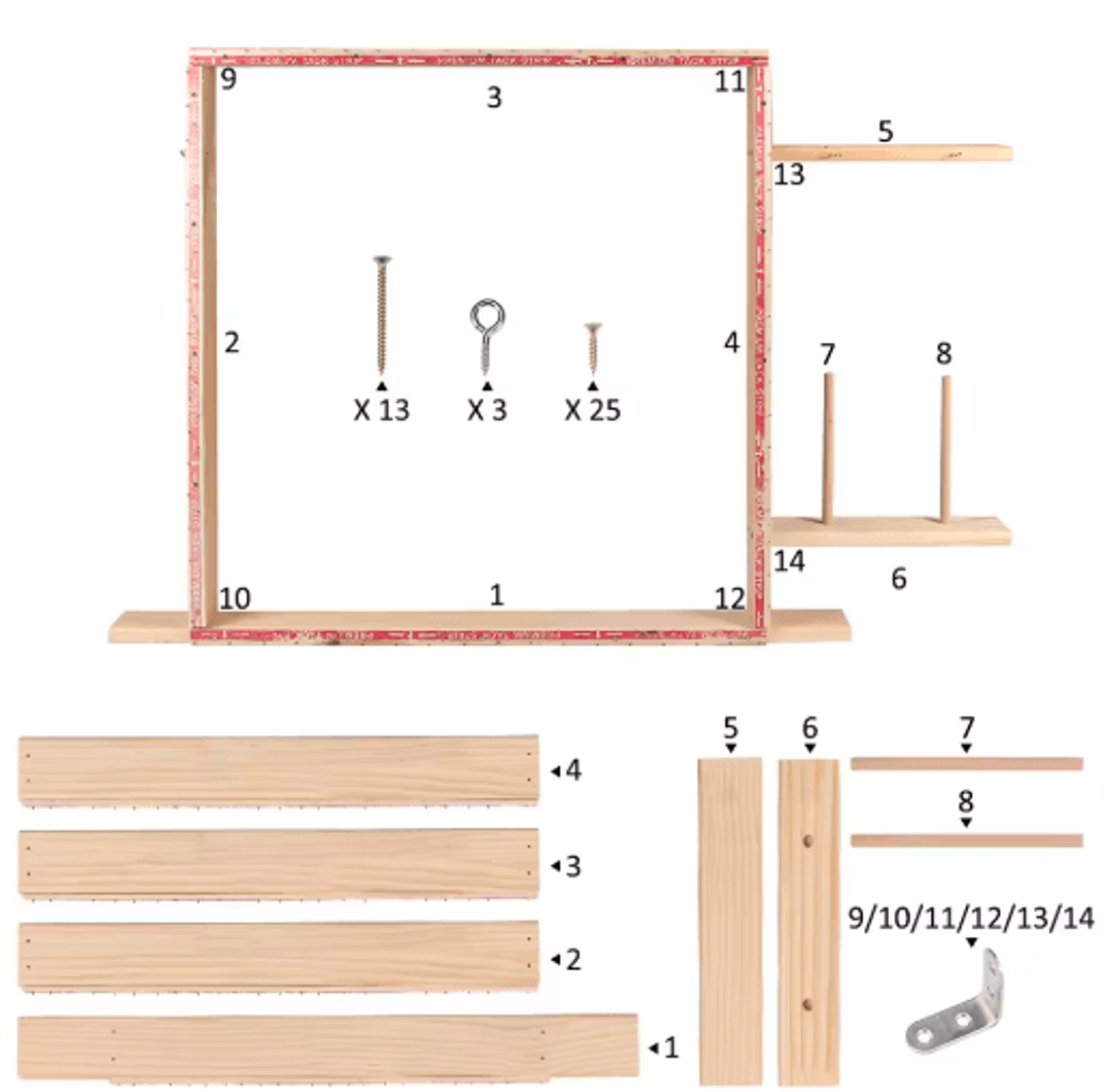 Wooden Rug Tufting Frame Tabletop Stand 7