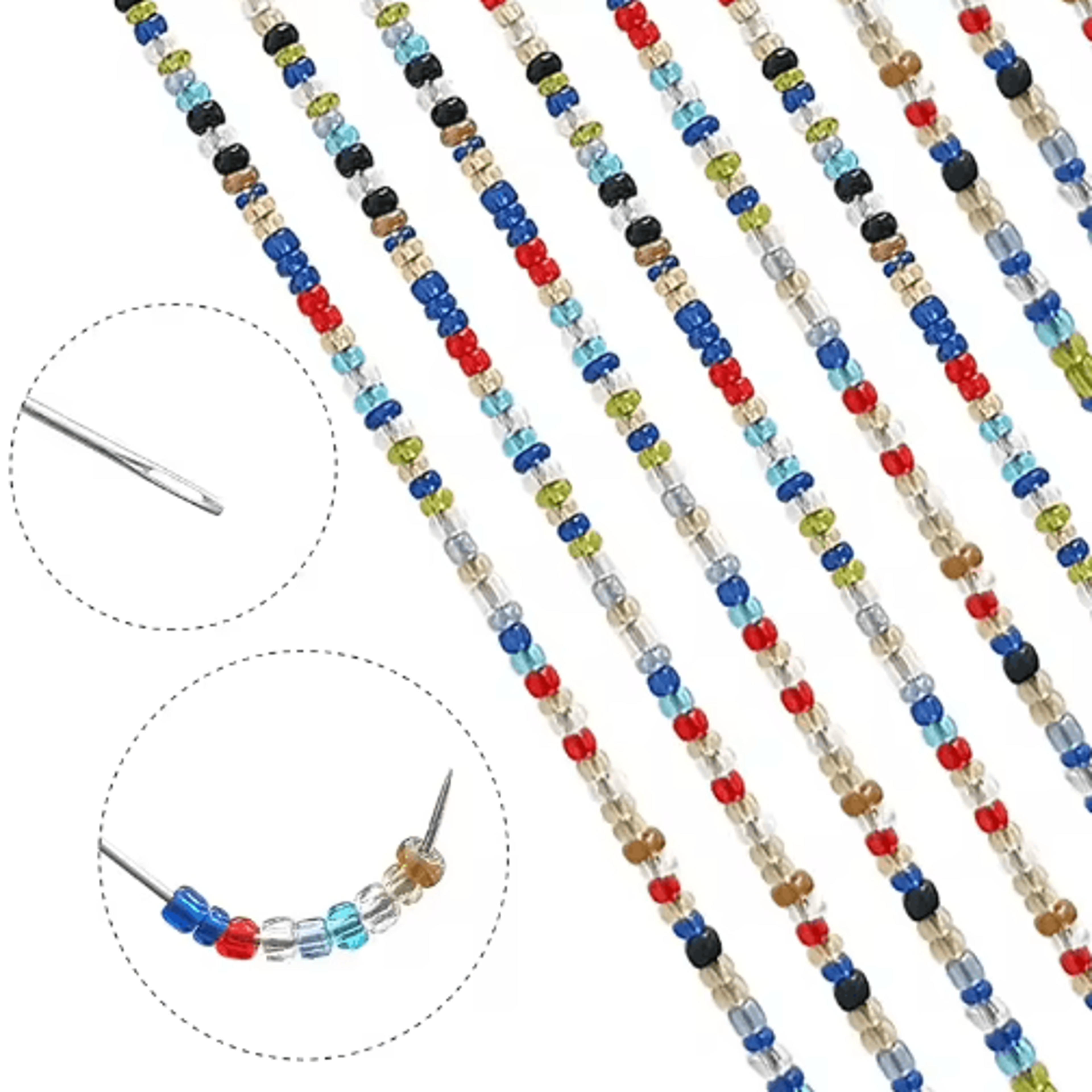 3PCS Curved Stainless Steel Bead Spinner Needle Set 8