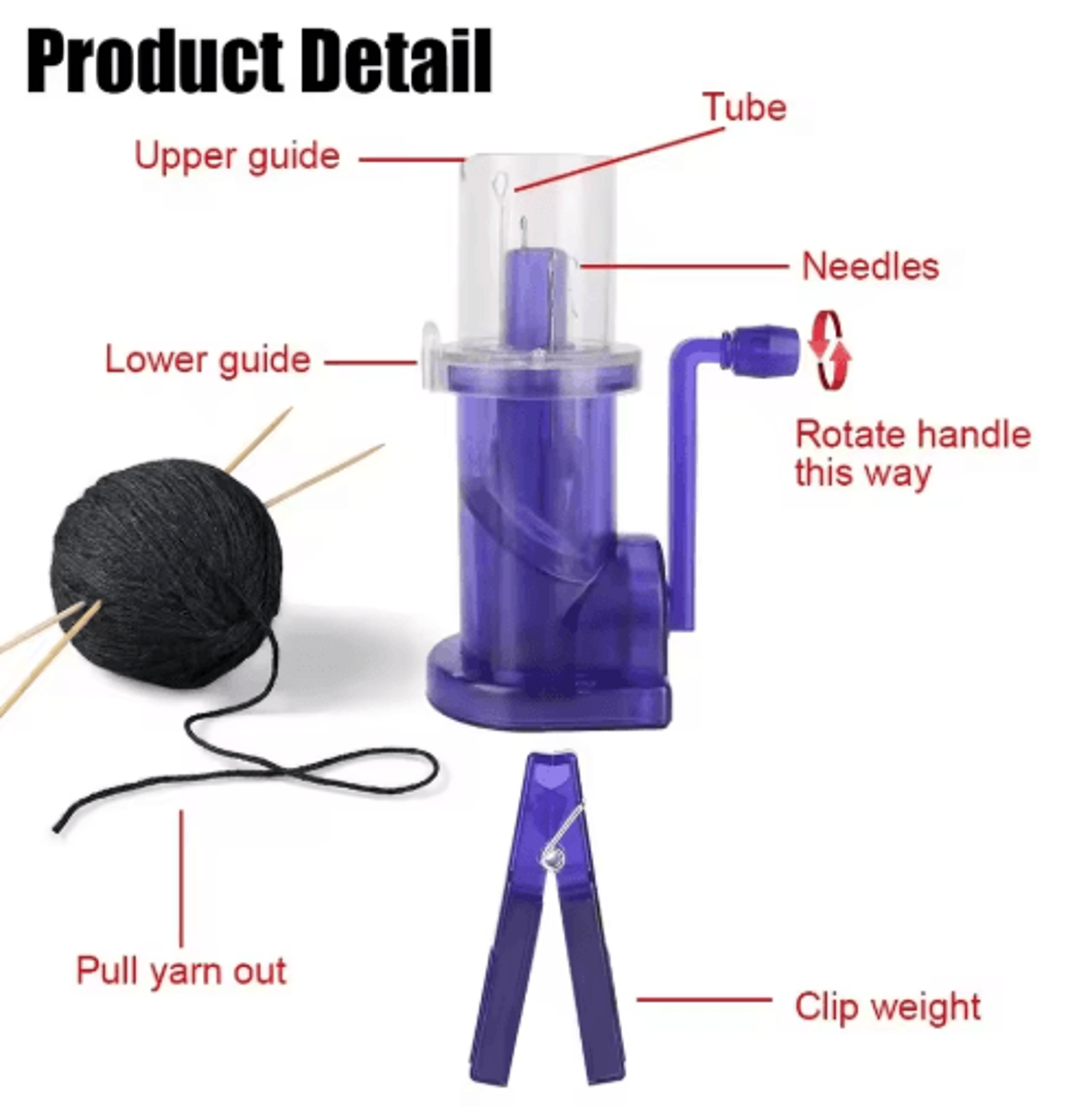 Portable HandCrank Knitting Machine 5