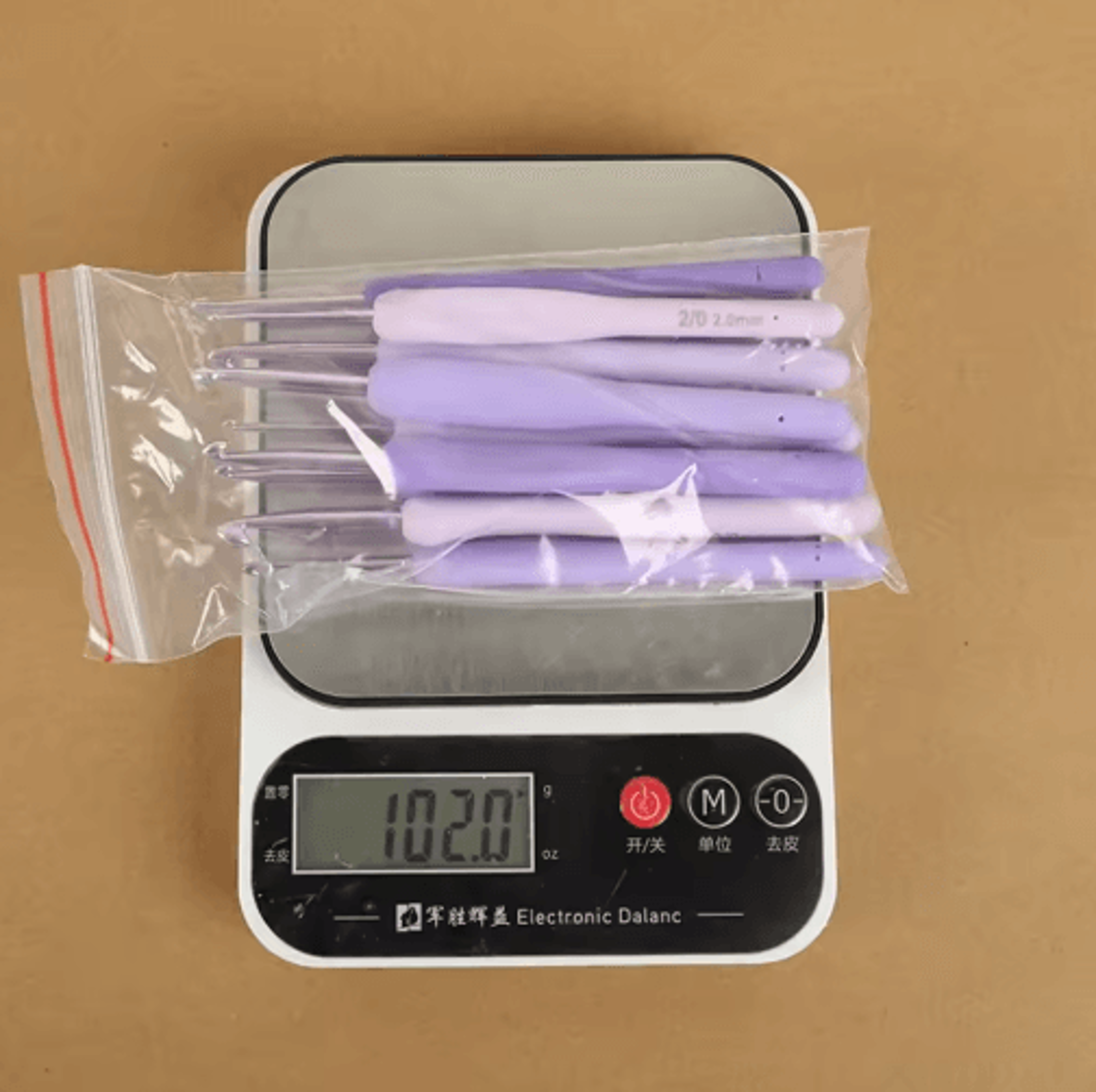 9PCS Purple Gradient Ergonomic Crochet Hook Set 4