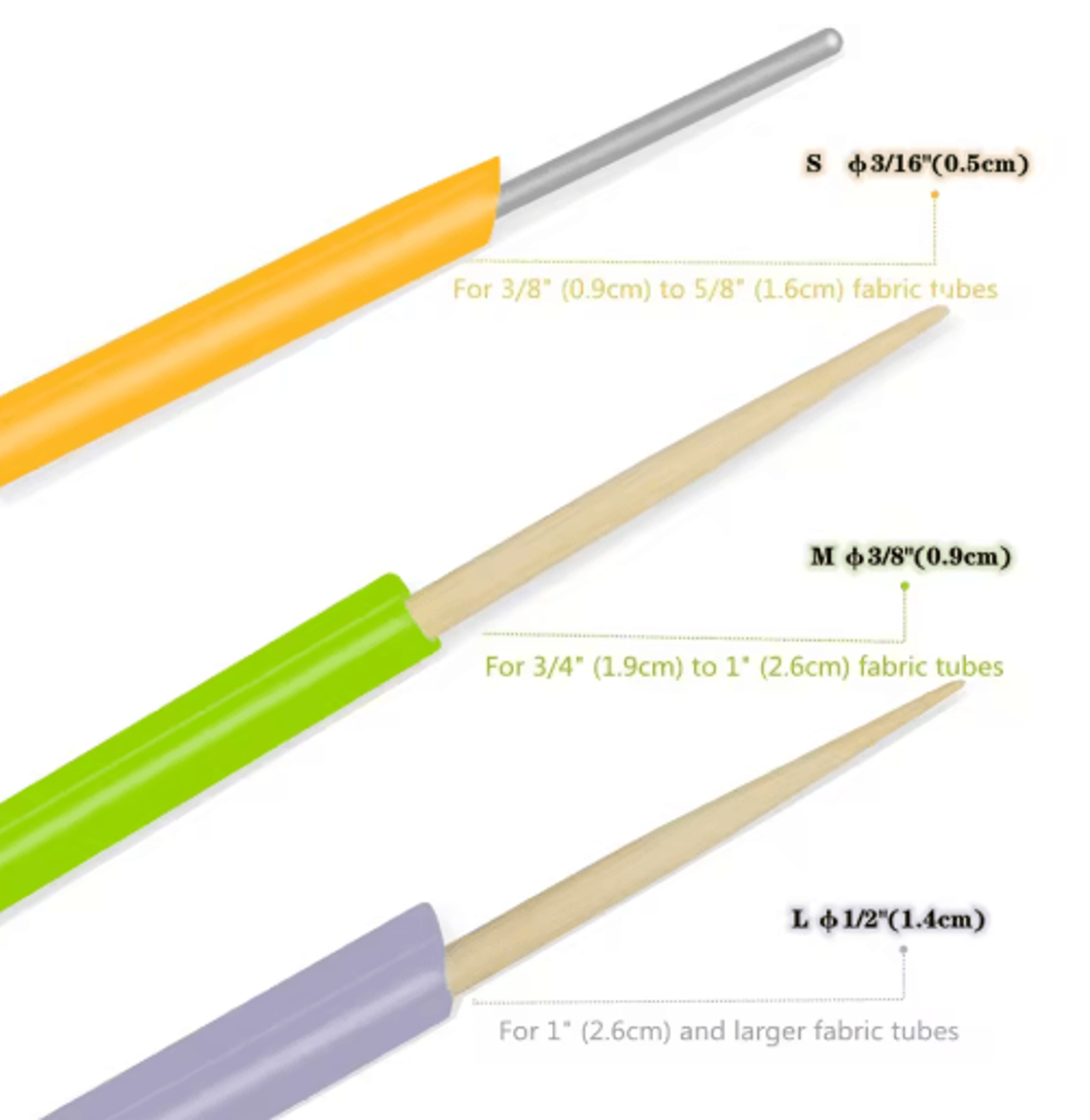 10PCS Stainless Steel Fabric Tube  Drawstring Threader Set 4