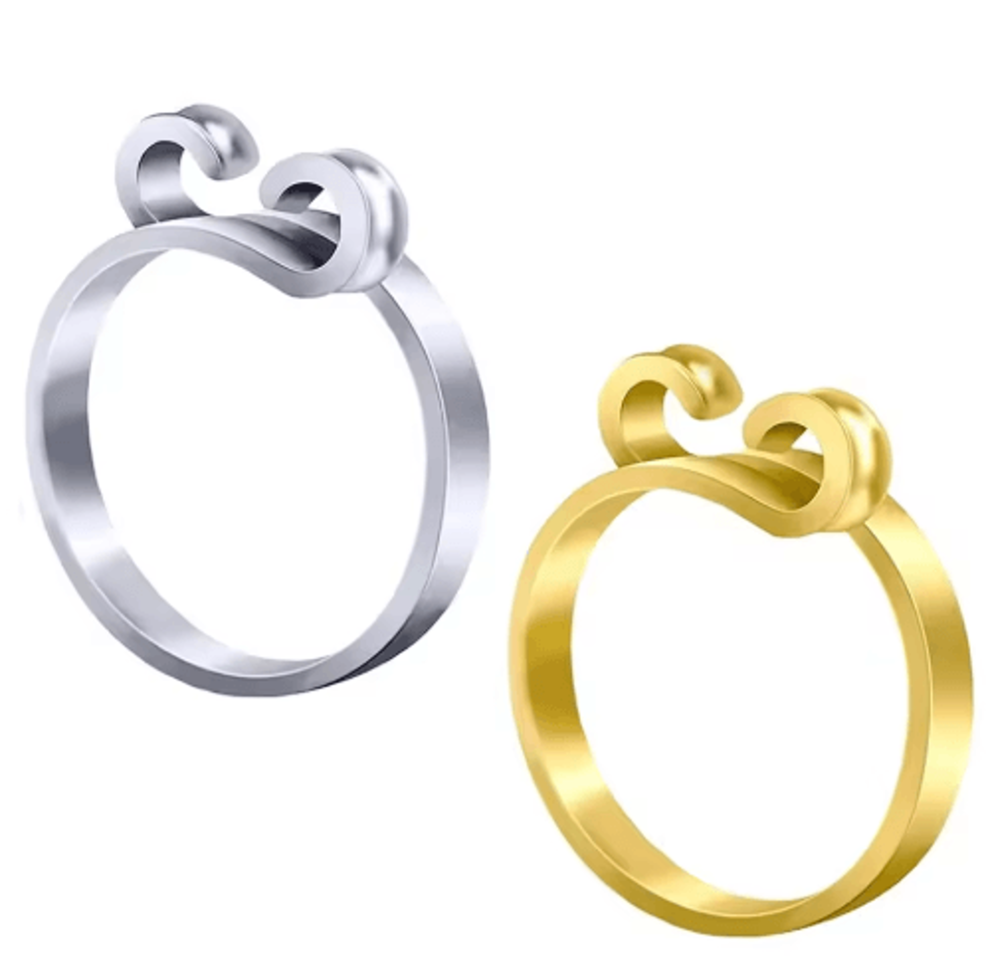 2PCS Adjustable Knitting  Crochet Yarn Guide Rings 5