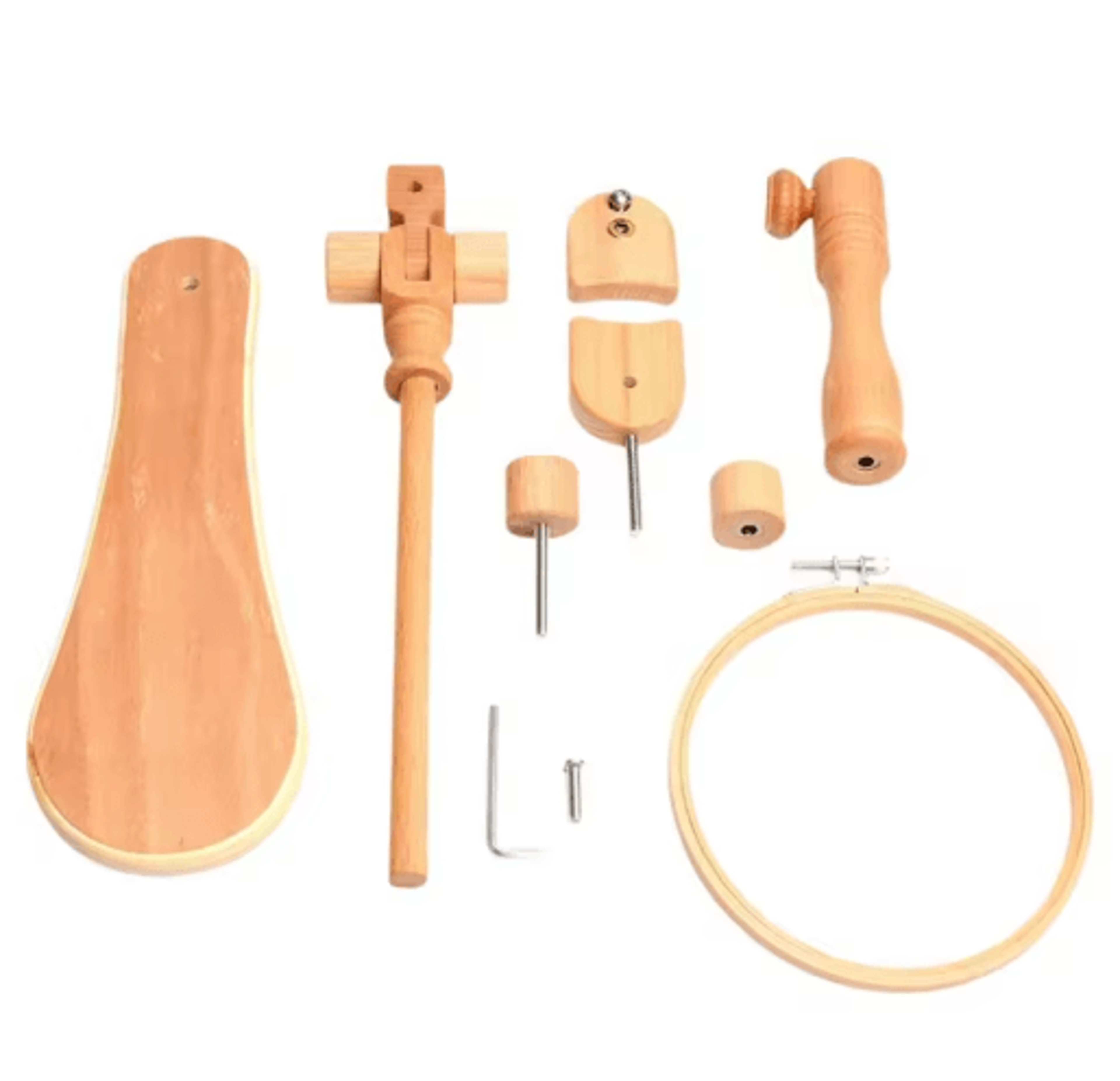 Portable Wooden Rotating Embroidery Hoop Stand 1