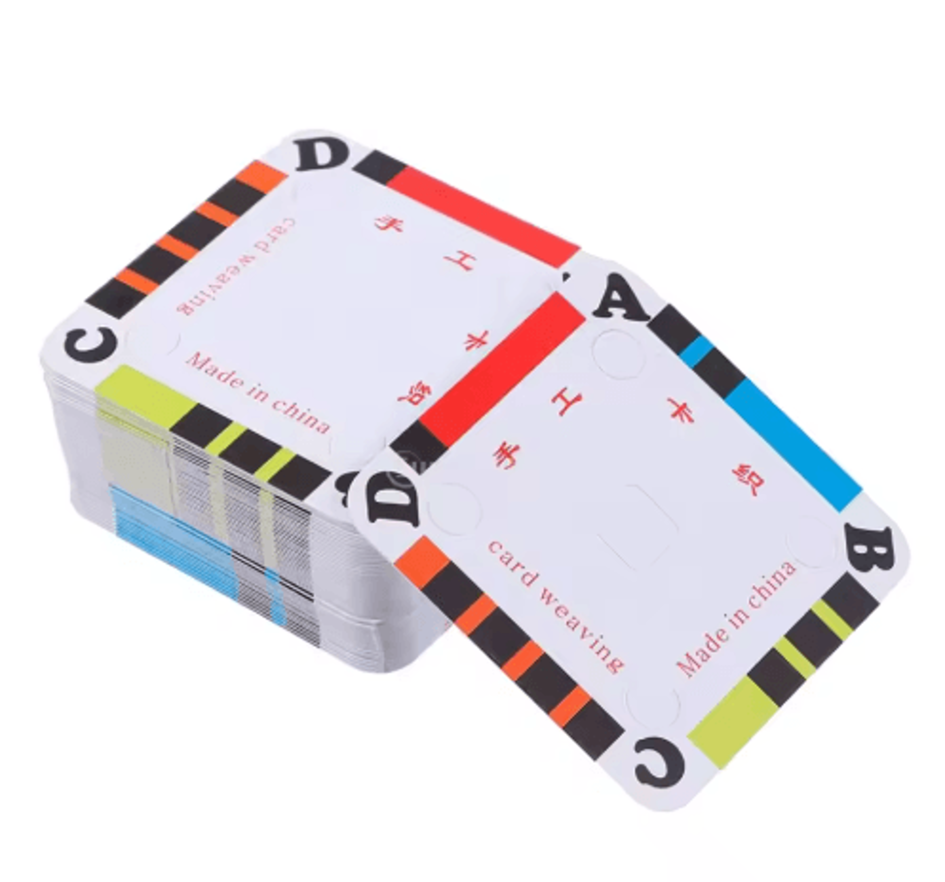 100PCS Tablet Weaving Cards For DIY Loom Crafts 2